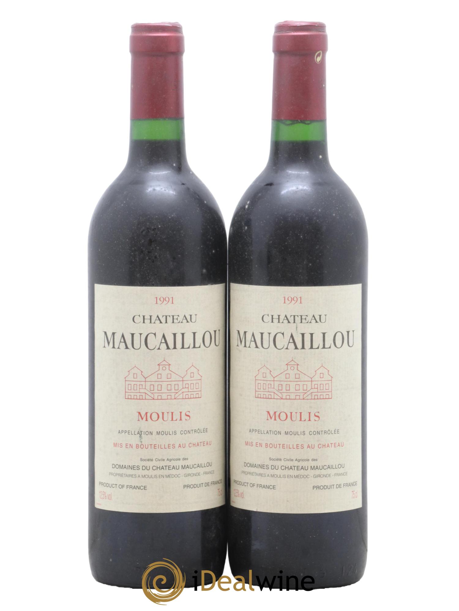 Château Maucaillou 1991 - Lot de 2 bouteilles - 0