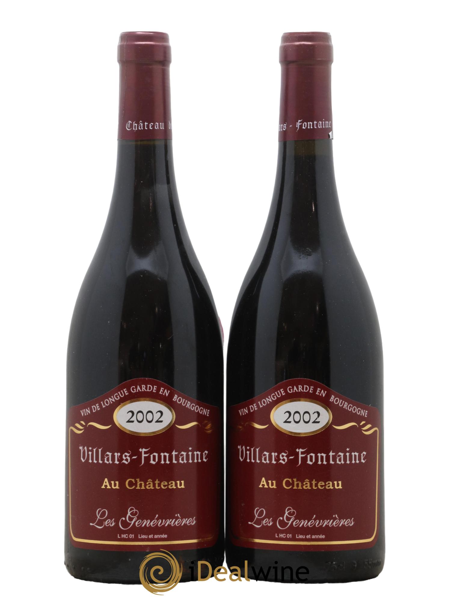 Hautes-Côtes de Nuits Les Genevrieres Domaine de Villars Fontaine 2002 - Lot de 2 bouteilles - 0