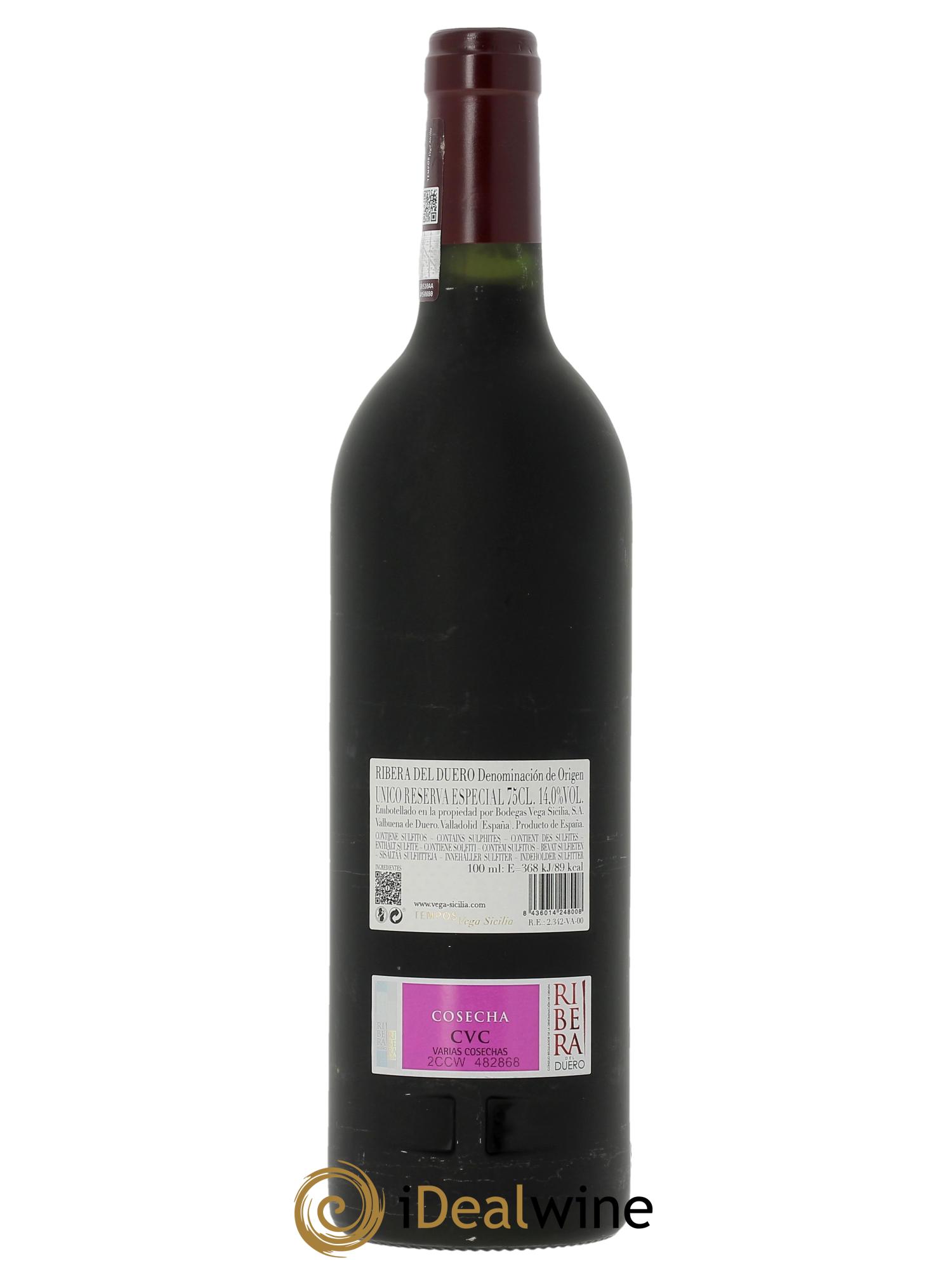 Ribera Del Duero DO Vega Sicilia Unico Reserva Especial 2025 Famille Alvarez (CBO à partir de 3 bts) - Lot de 1 bouteille - 1