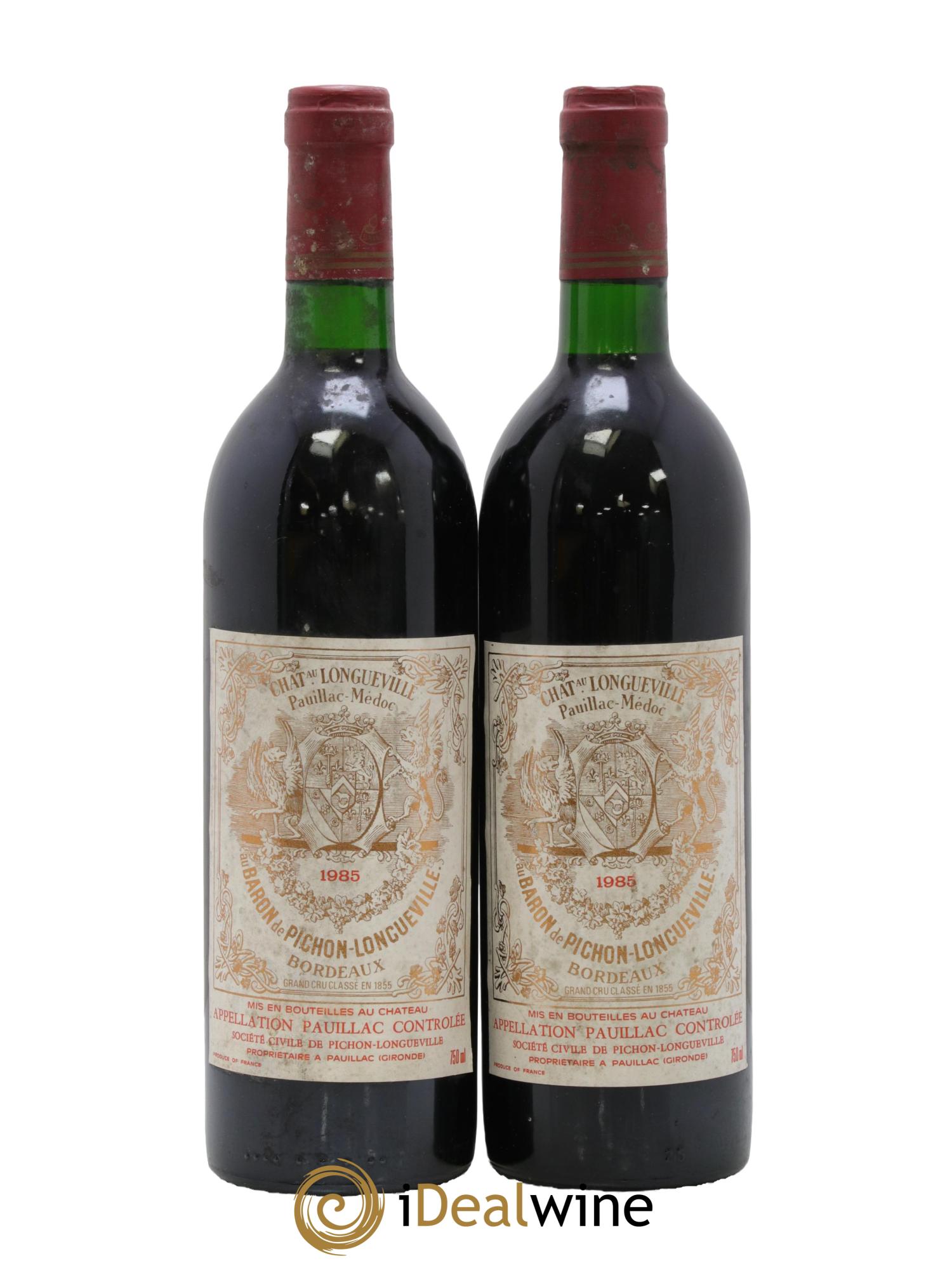 Pichon Longueville Baron 2ème Grand Cru Classé 1985 - Lot de 2 bouteilles - 0