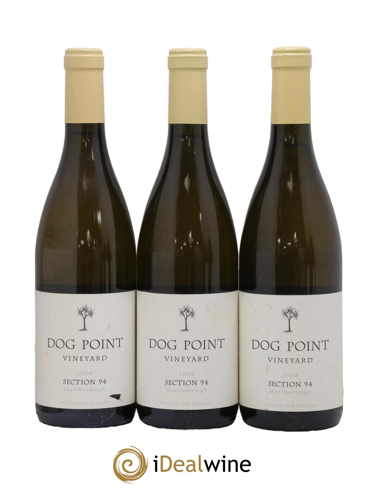 Marlborough Dog Point Section 94 Sauvignon Blanc 2008 - Lot of 3 bottles - 0