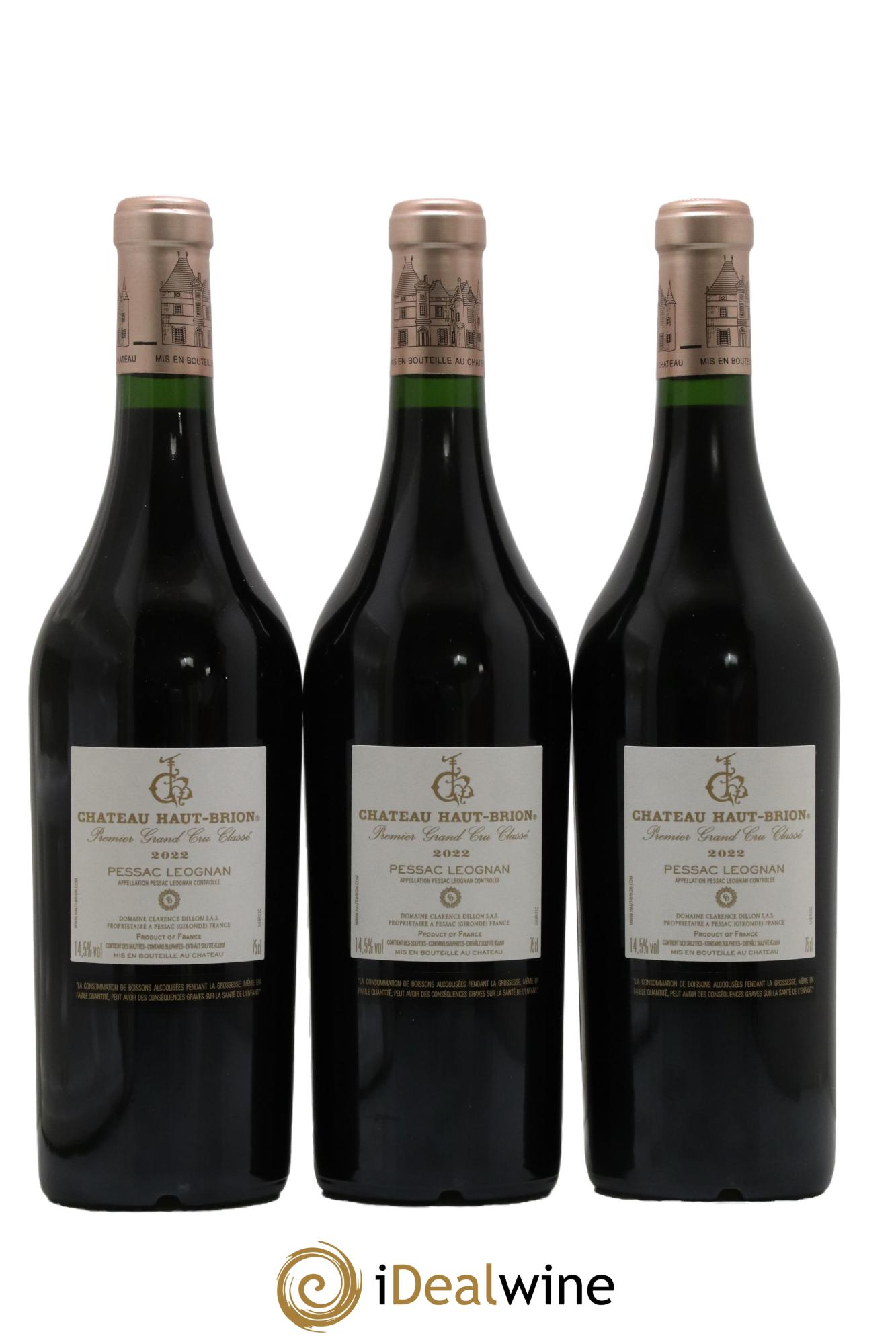 Château Haut Brion 1er Grand Cru Classé 2022 - Lot of 3 bottles - 1
