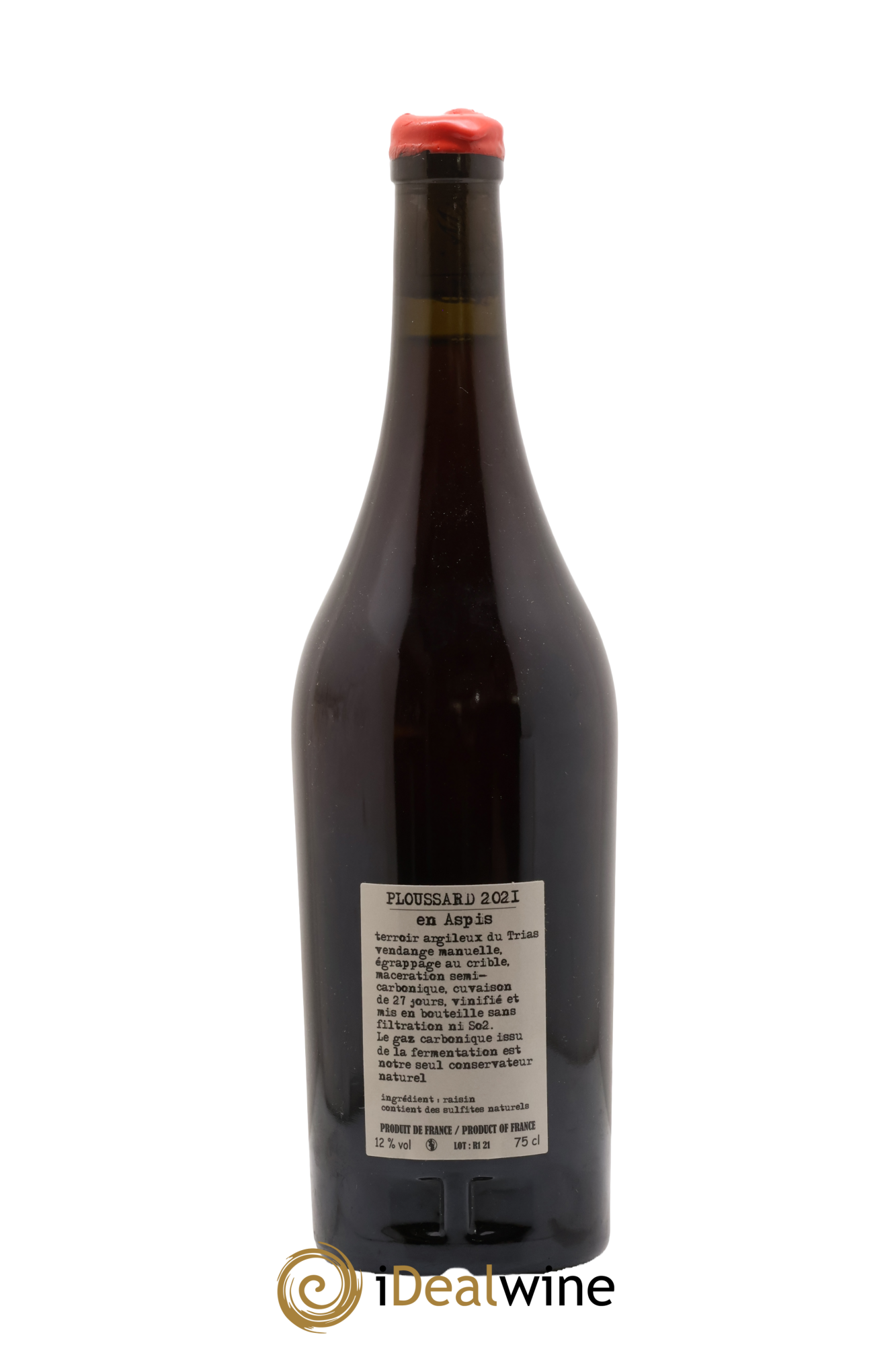 Arbois-Pupillin Ploussard En Aspis Adeline Houillon & Renaud Bruyère 2021 - Lot de 1 bouteille - 1