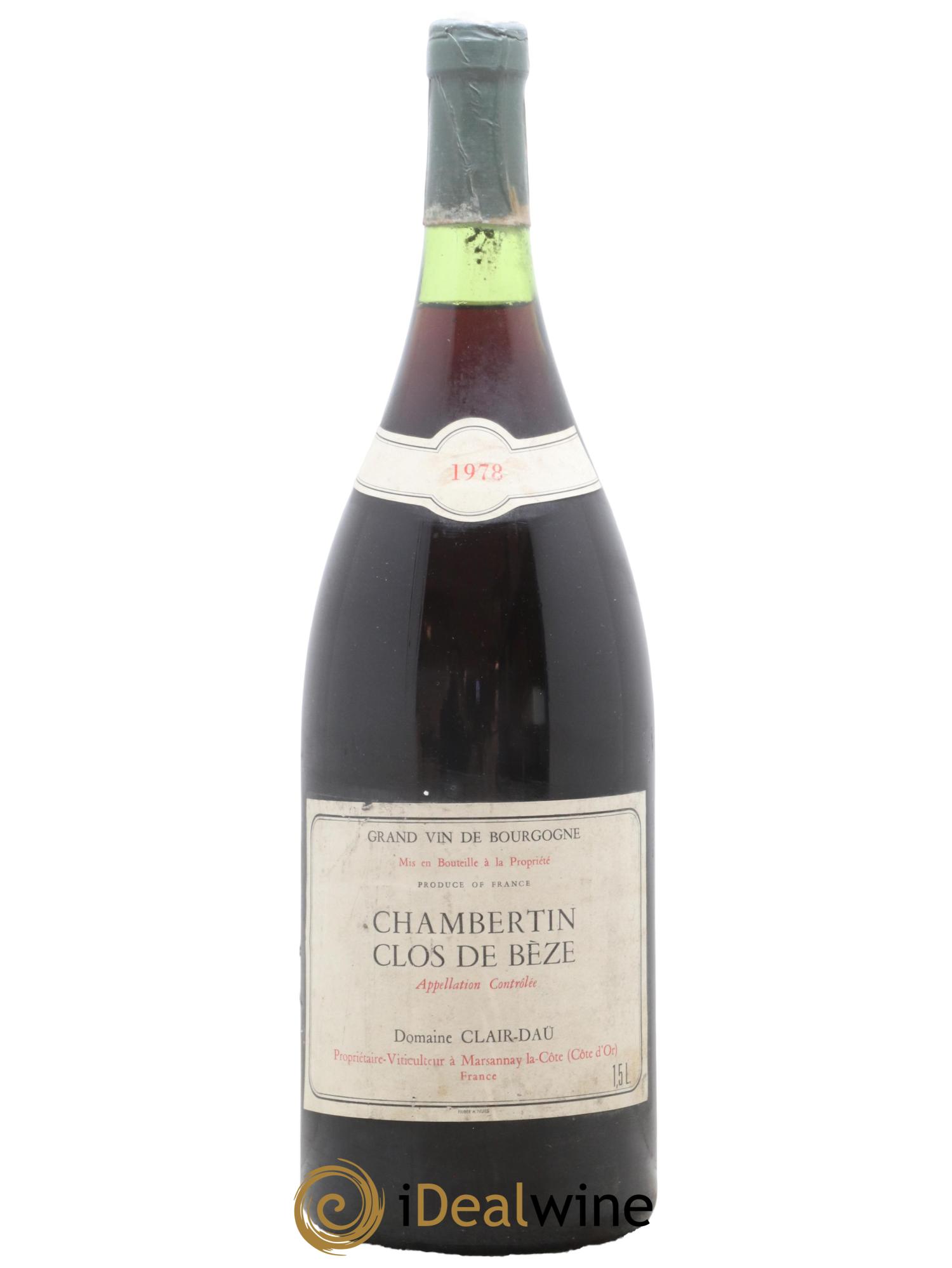 Chambertin Clos de Bèze Grand Cru Clair Daü 1978 - Lot de 1 magnum - 0