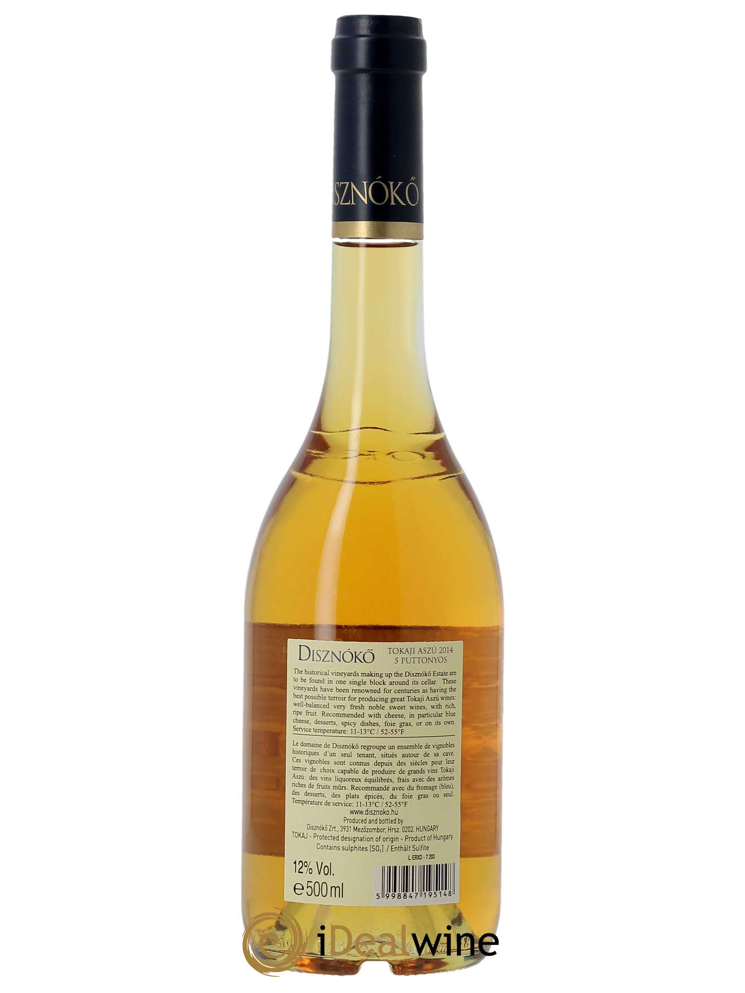 Tokaji Aszu 5 Puttonyos Disznoko (Domaine) 2014 - Lotto di 1 bottiglia - 2