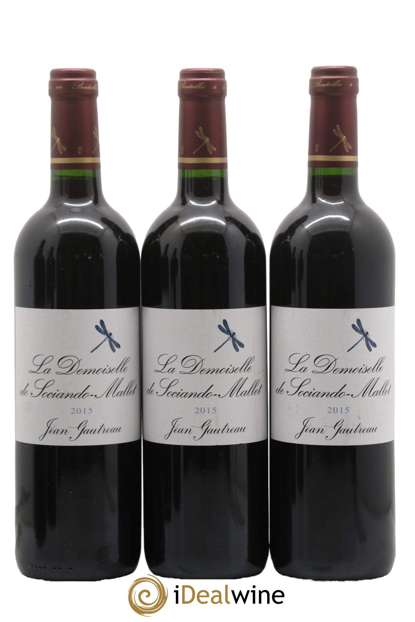Demoiselle de Sociando Mallet Second Vin 2015 - Lot de 3 bouteilles - 0