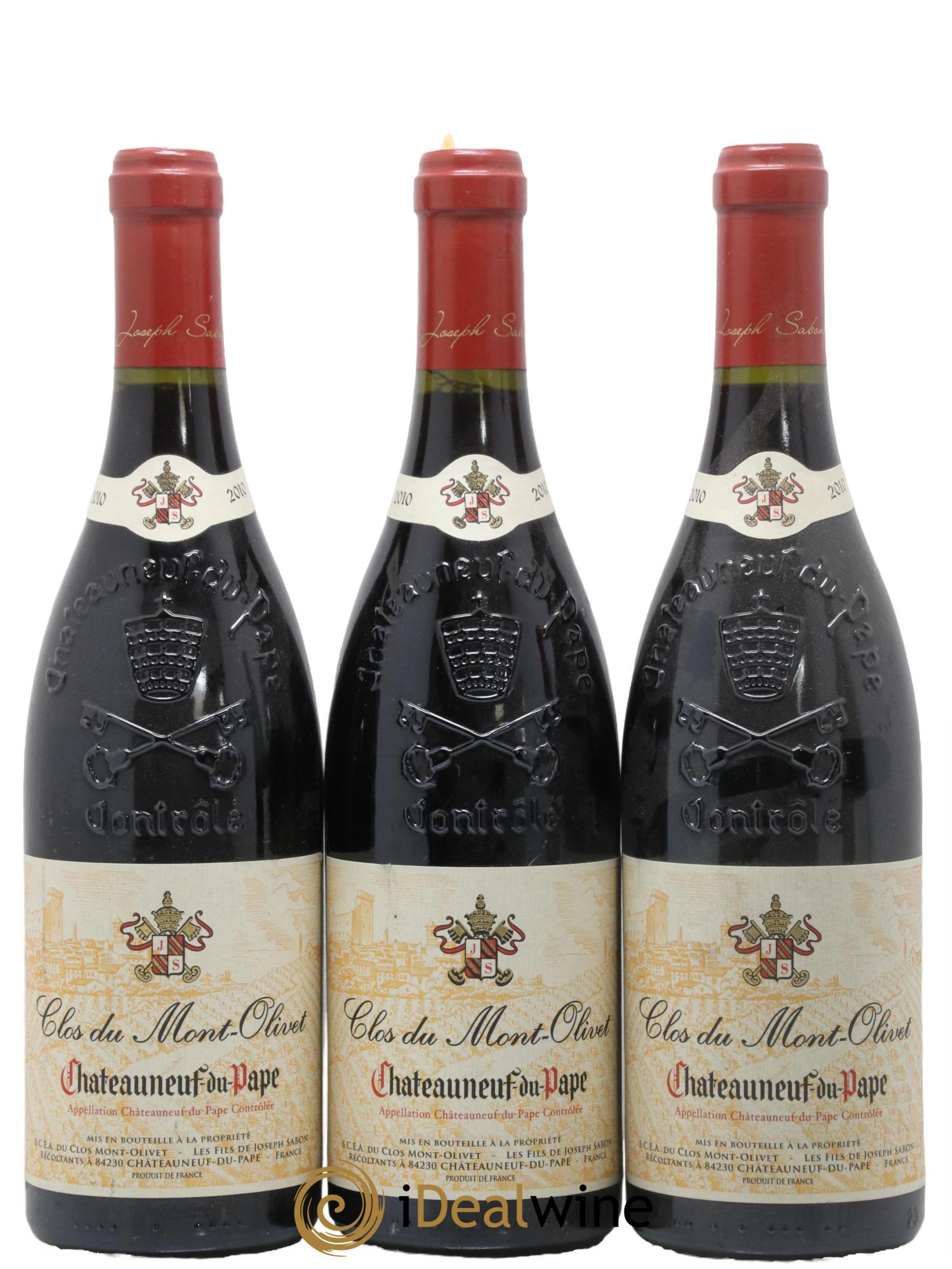 Châteauneuf-du-Pape Clos du Mont-Olivet 2010 - Lot de 3 bouteilles - 0