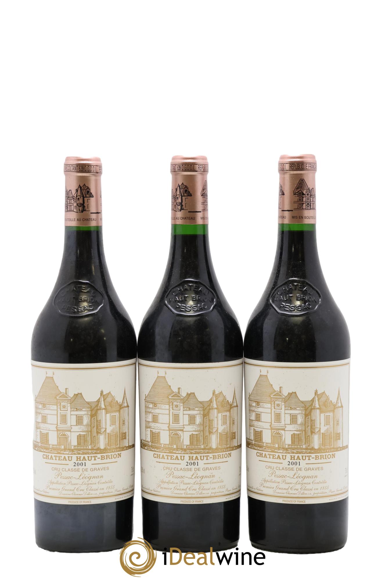 Château Haut Brion 1er Grand Cru Classé 2001 - Lot de 12 bouteilles - 1