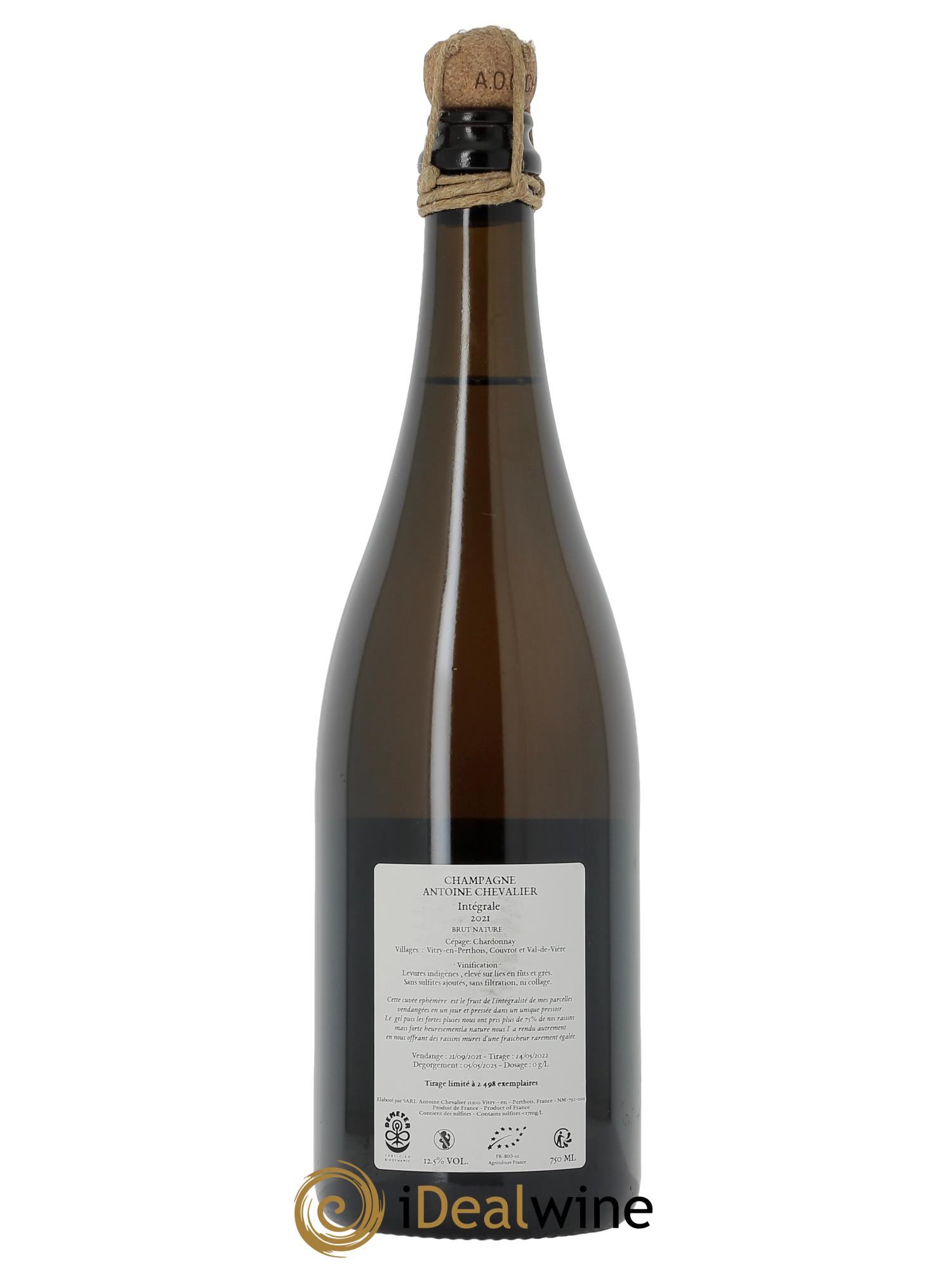 Intégrale Blanc de Blancs Brut Antoine Chevalier 2021 - Lotto di 1 bottiglia - 1