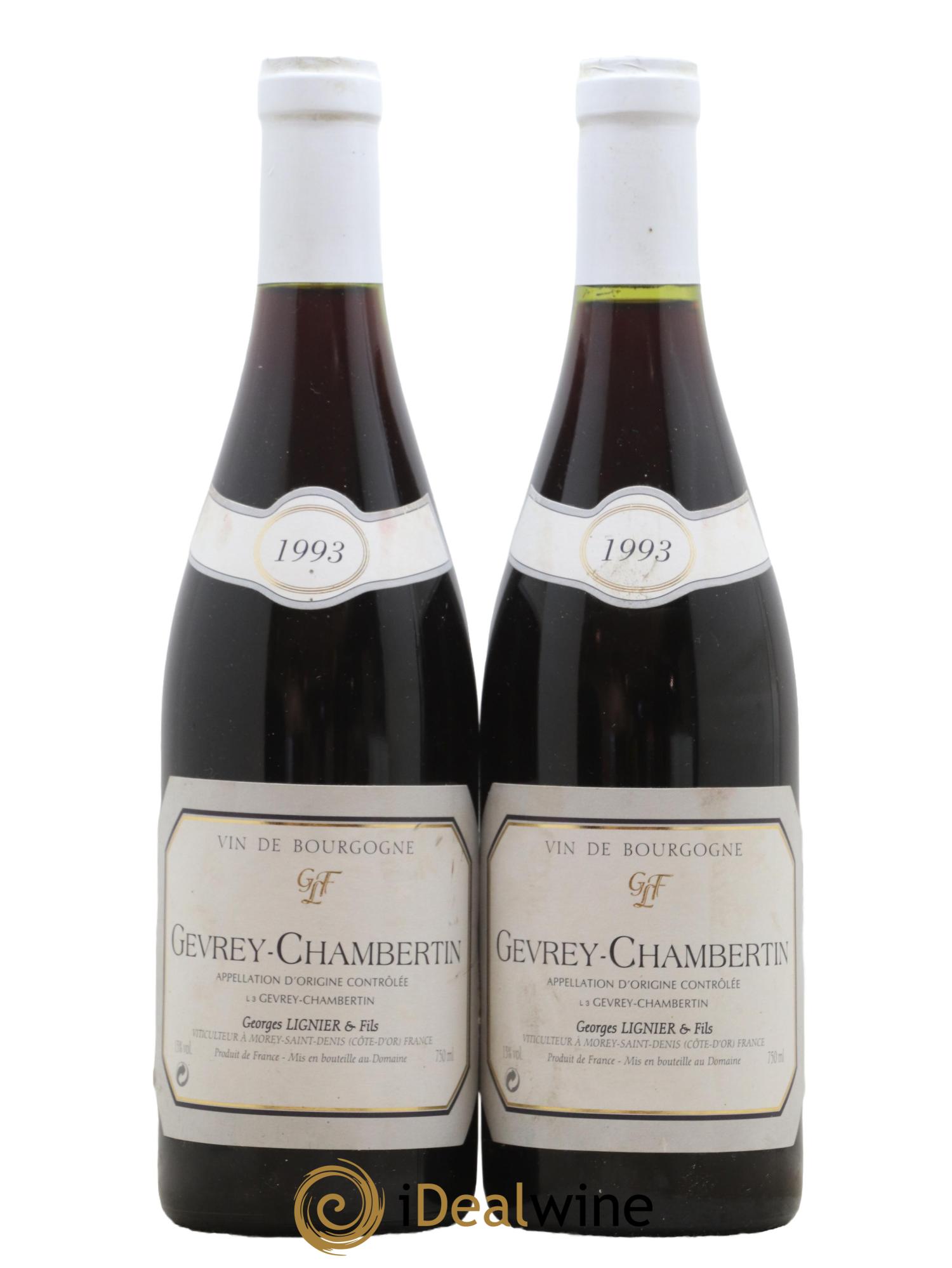 Gevrey-Chambertin Domaine Georges Lignier 1993 - Lot de 2 bouteilles - 0