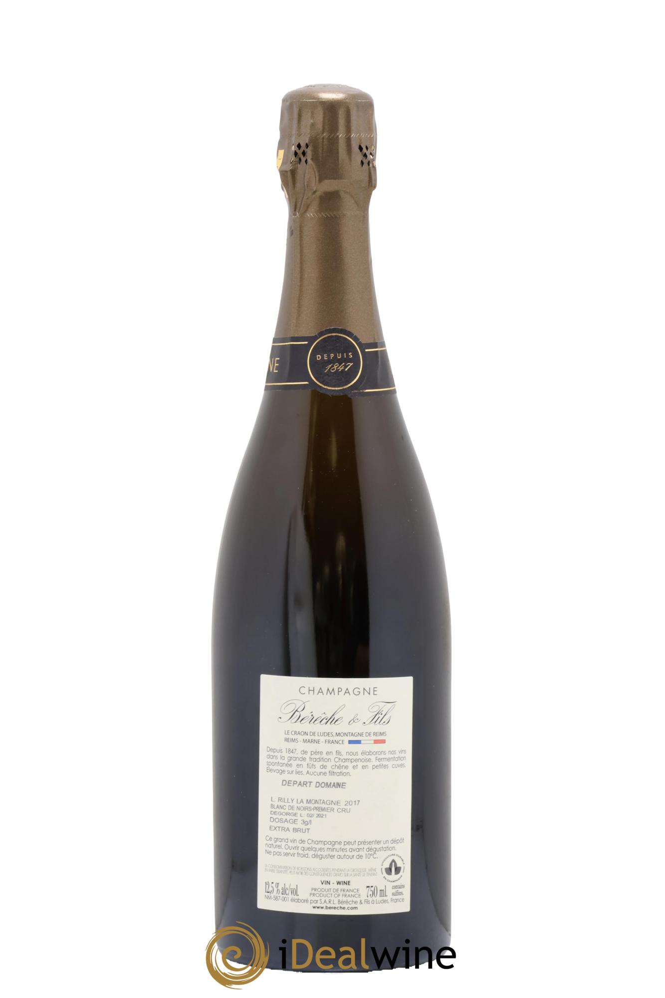Rilly-La-Montagne 1er Cru Extra-Brut Bérêche et Fils 2017 - Lot of 1 bottle - 1