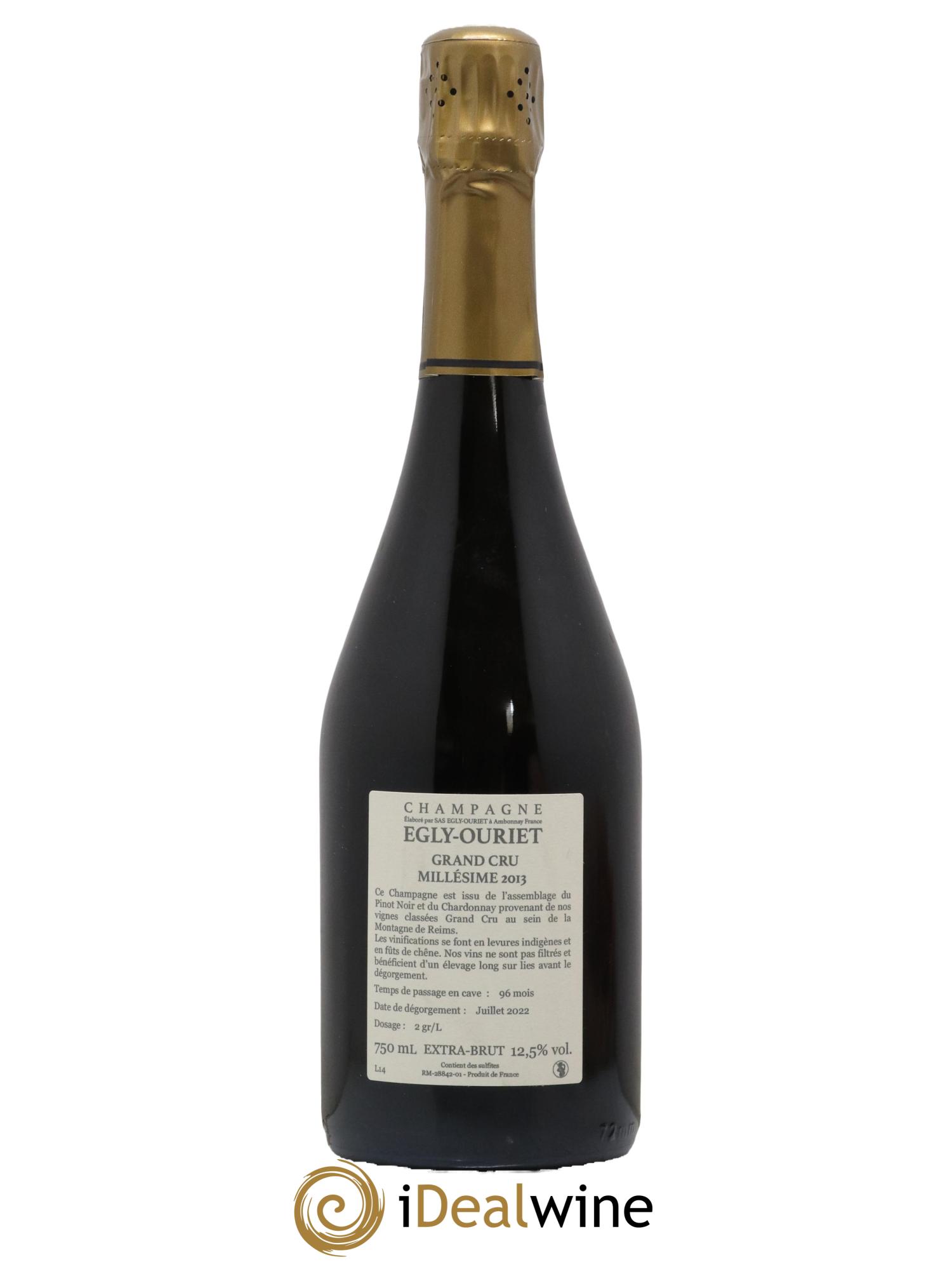 Ambonnay Vieilles Vignes Brut Millésimé Egly-Ouriet 2013 - Lot de 1 bouteille - 1