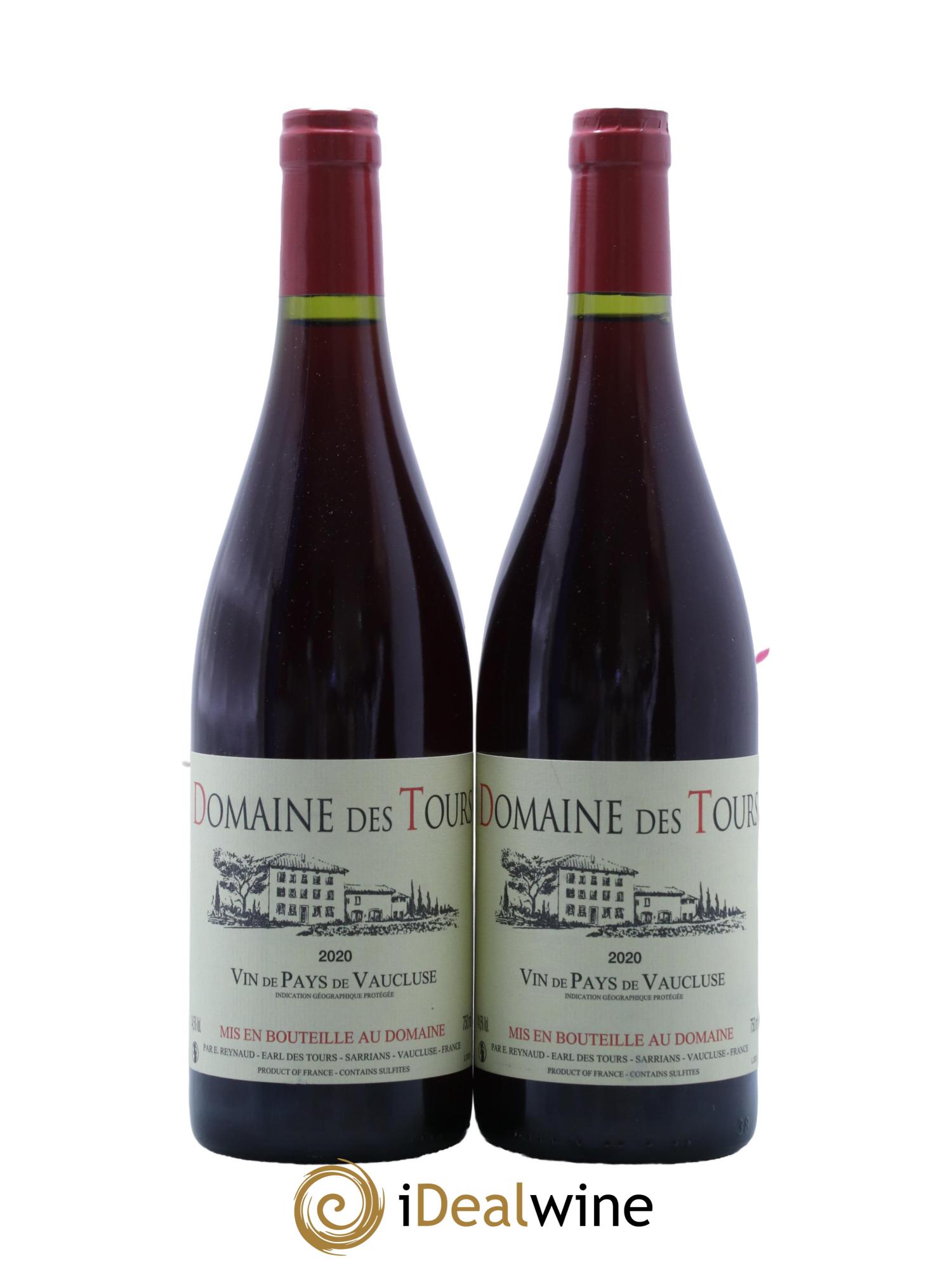 Vaucluse (Vin de Pays de Vaucluse) Domaine des Tours Emmanuel Reynaud 2020 - Lot de 2 bouteilles - 0