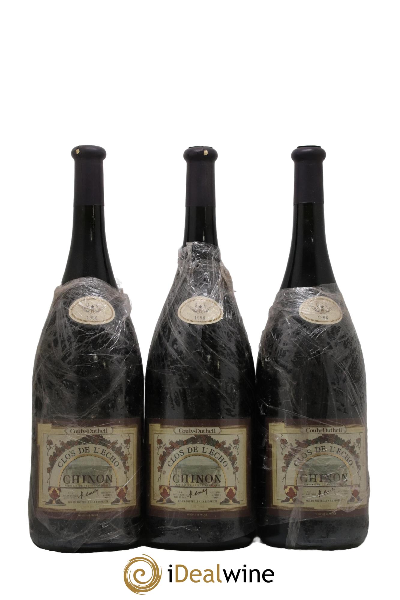 Chinon Clos de l'Echo Couly-Dutheil 1996 - Lot of 3 magnums - 0