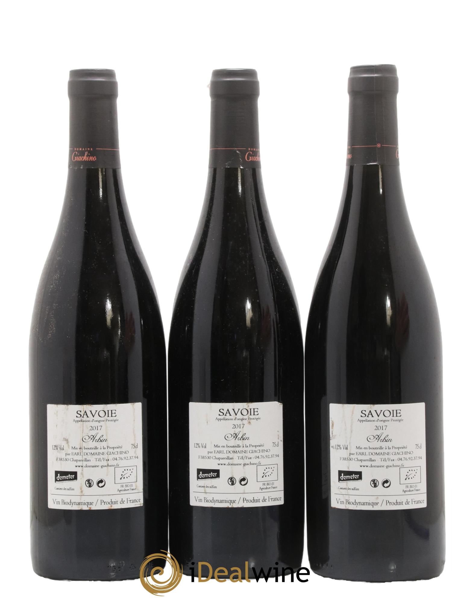 Vin de Savoie Mondeuse Giachino 2017 - Lot de 3 bouteilles - 1