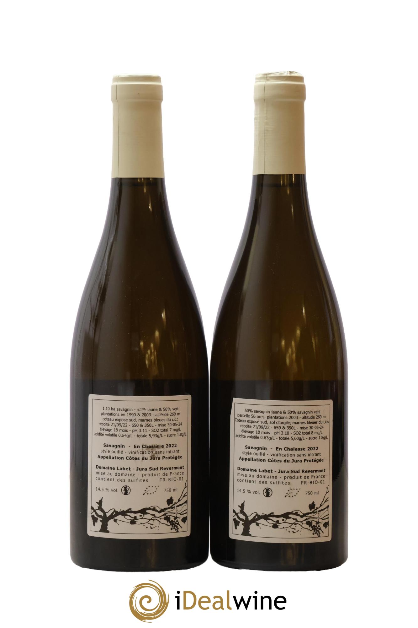Côtes du Jura Savagnin en Chalasse Romain - Julien  - Charline Labet 2022 - Lot de 2 bouteilles - 1
