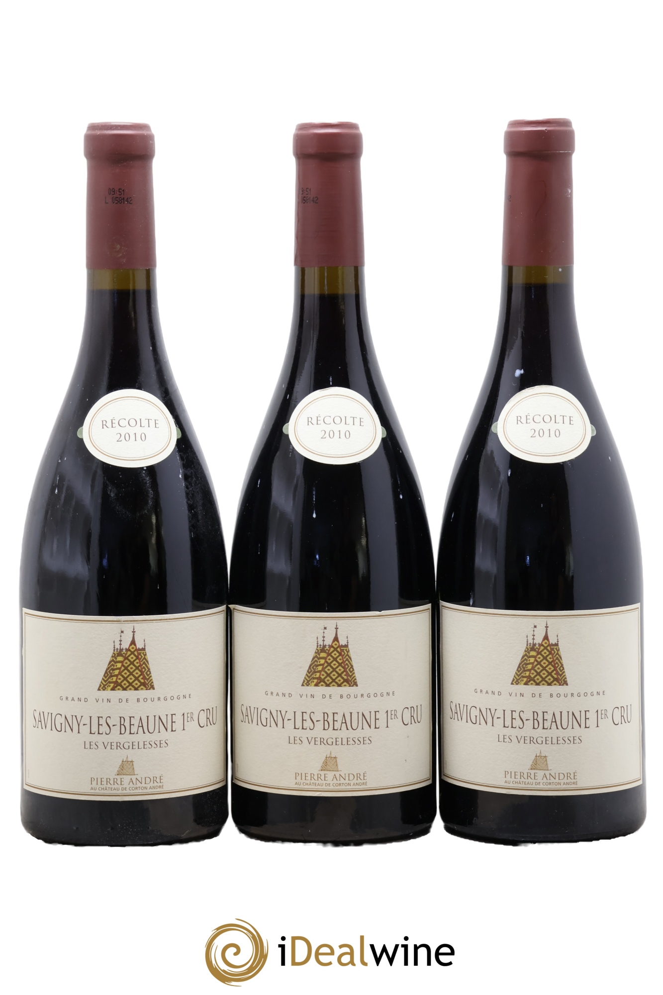 Savigny-lès-Beaune 1er Cru Les Vergelesses Pierre André 2010 - Lot de 3 bouteilles - 0