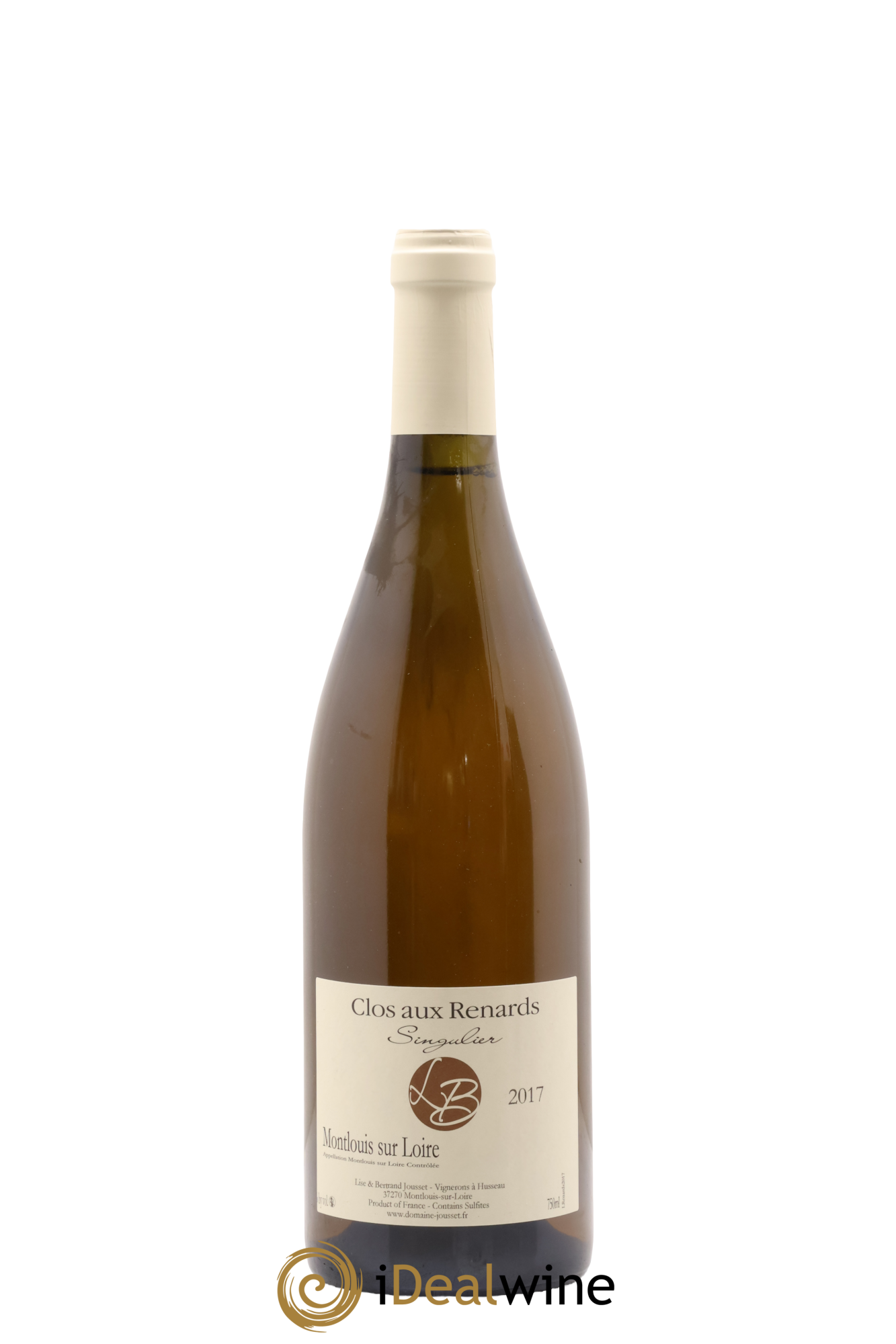 Montlouis-sur-Loire Clos aux Renards Singulier Lise et Bertrand Jousset 2017 - Lot of 1 bottle - 0