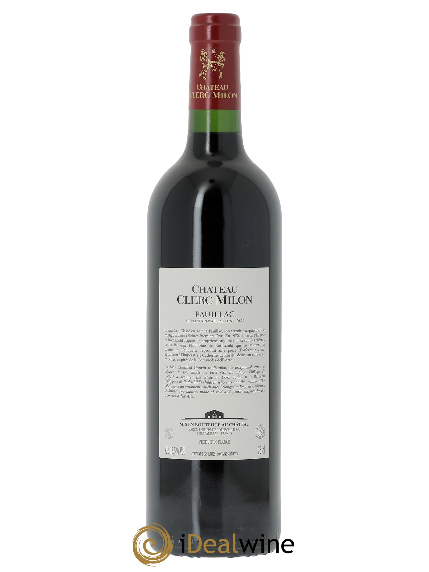 Château Clerc Milon 5ème Grand Cru Classé (OWC if 6 bts) 2023 - Lot of 1 bottle - 1