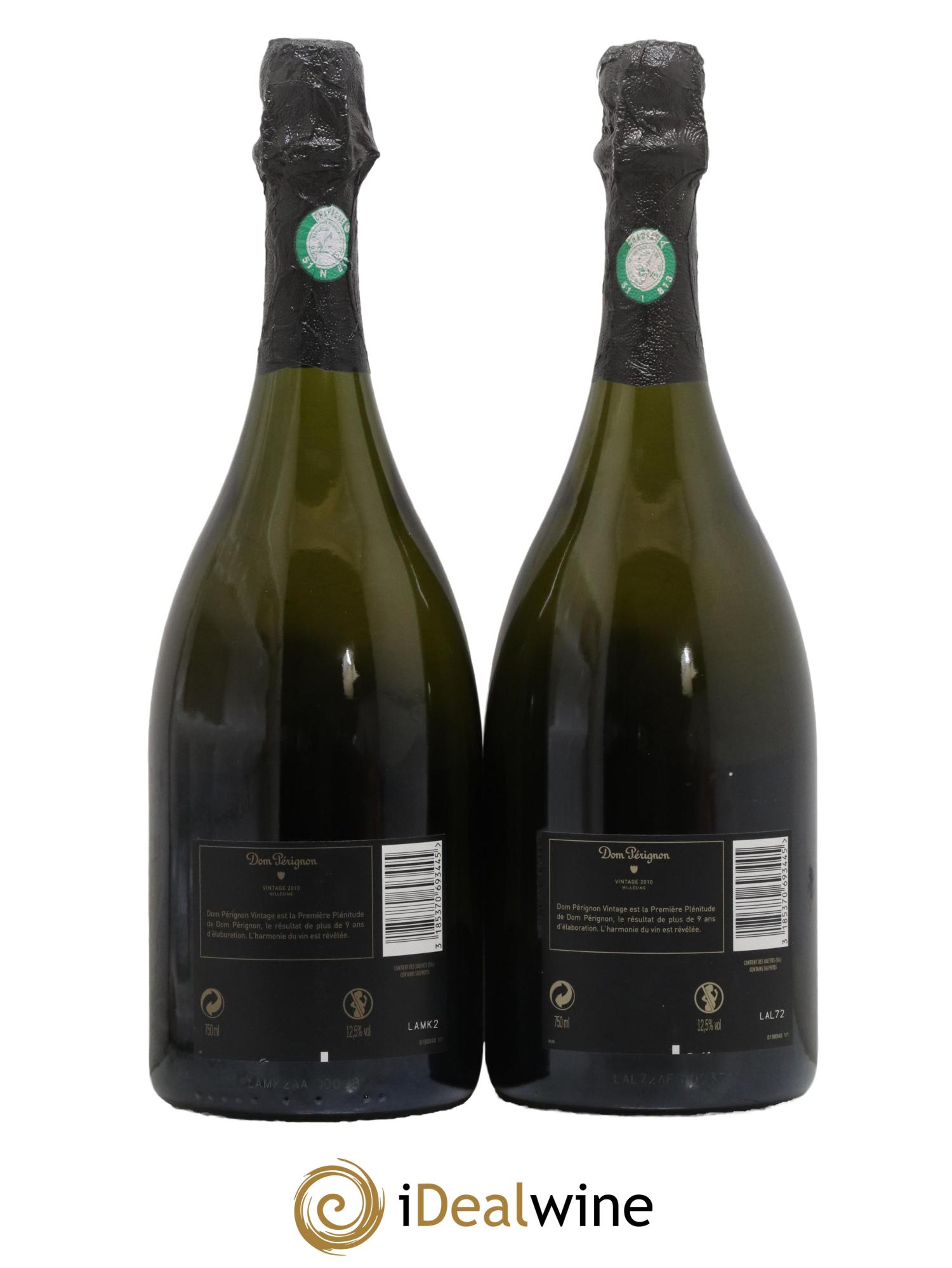Brut Dom Pérignon 2010 - Lot de 2 bouteilles - 1