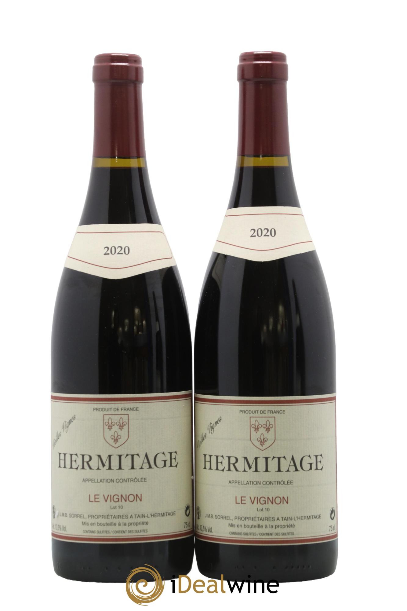 Hermitage Le Vignon Vieilles Vignes JMB Sorrel 2020 - Lot de 2 bouteilles - 0