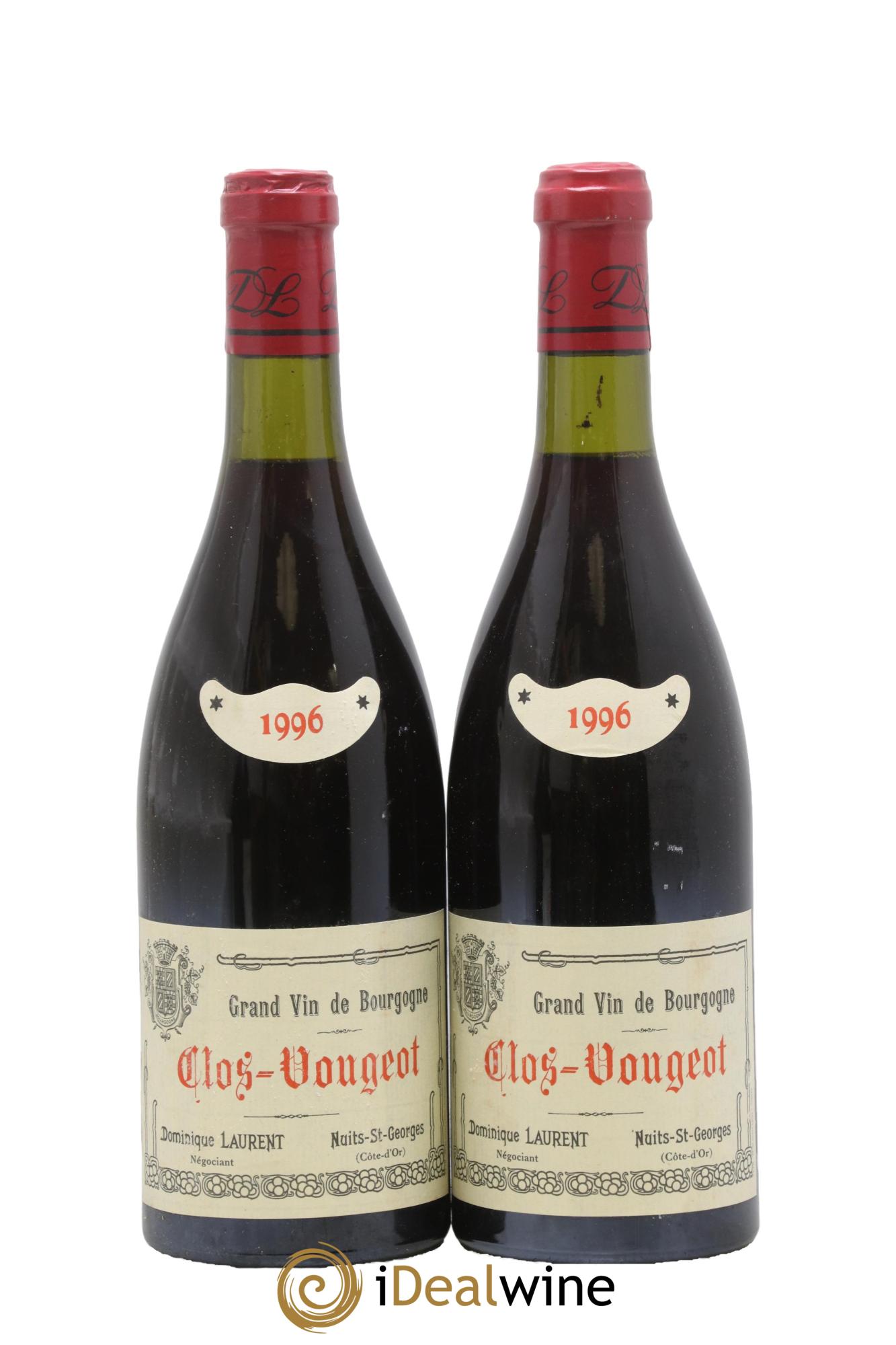 Clos de Vougeot Grand Cru Dominique Laurent 1996 - Lot de 2 bouteilles - 0