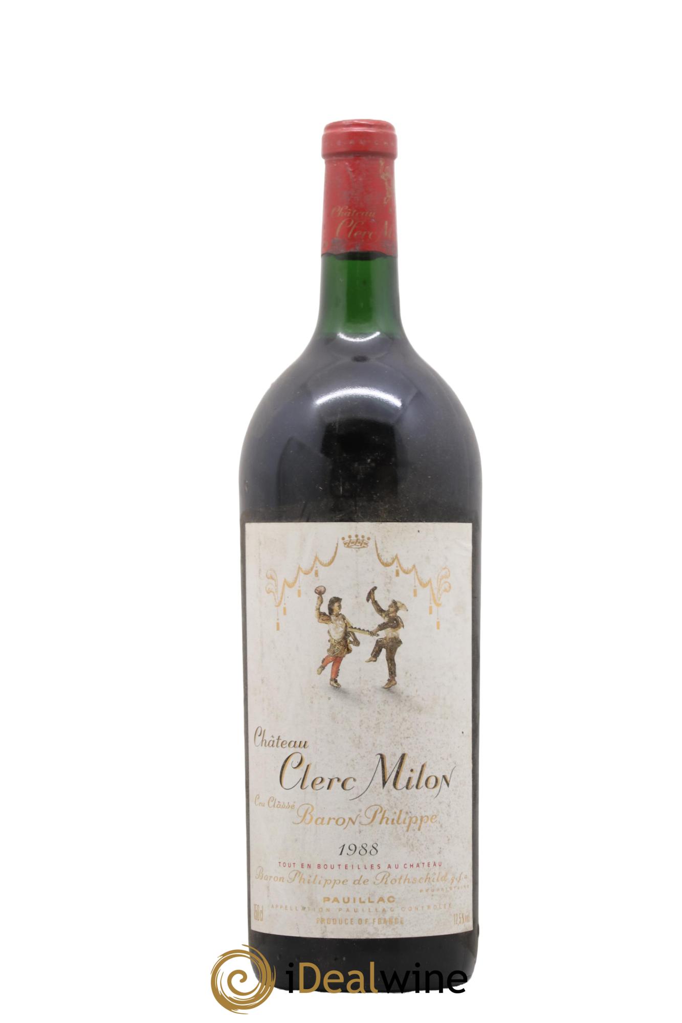 Château Clerc Milon 5ème Grand Cru Classé 1988 - Lot de 1 magnum - 0