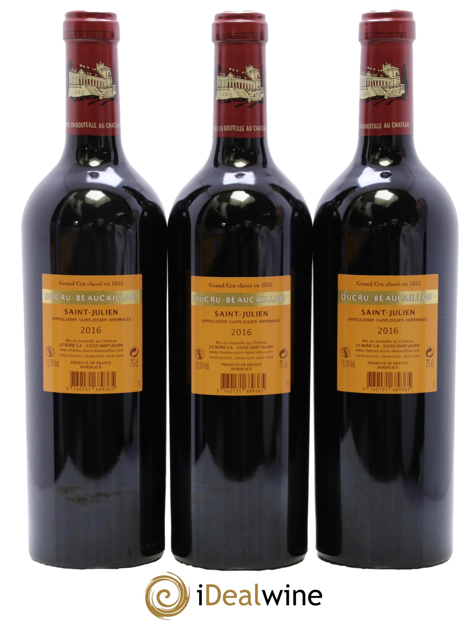Château Ducru Beaucaillou 2ème Grand Cru Classé 2016 - Lot de 3 bouteilles - 1