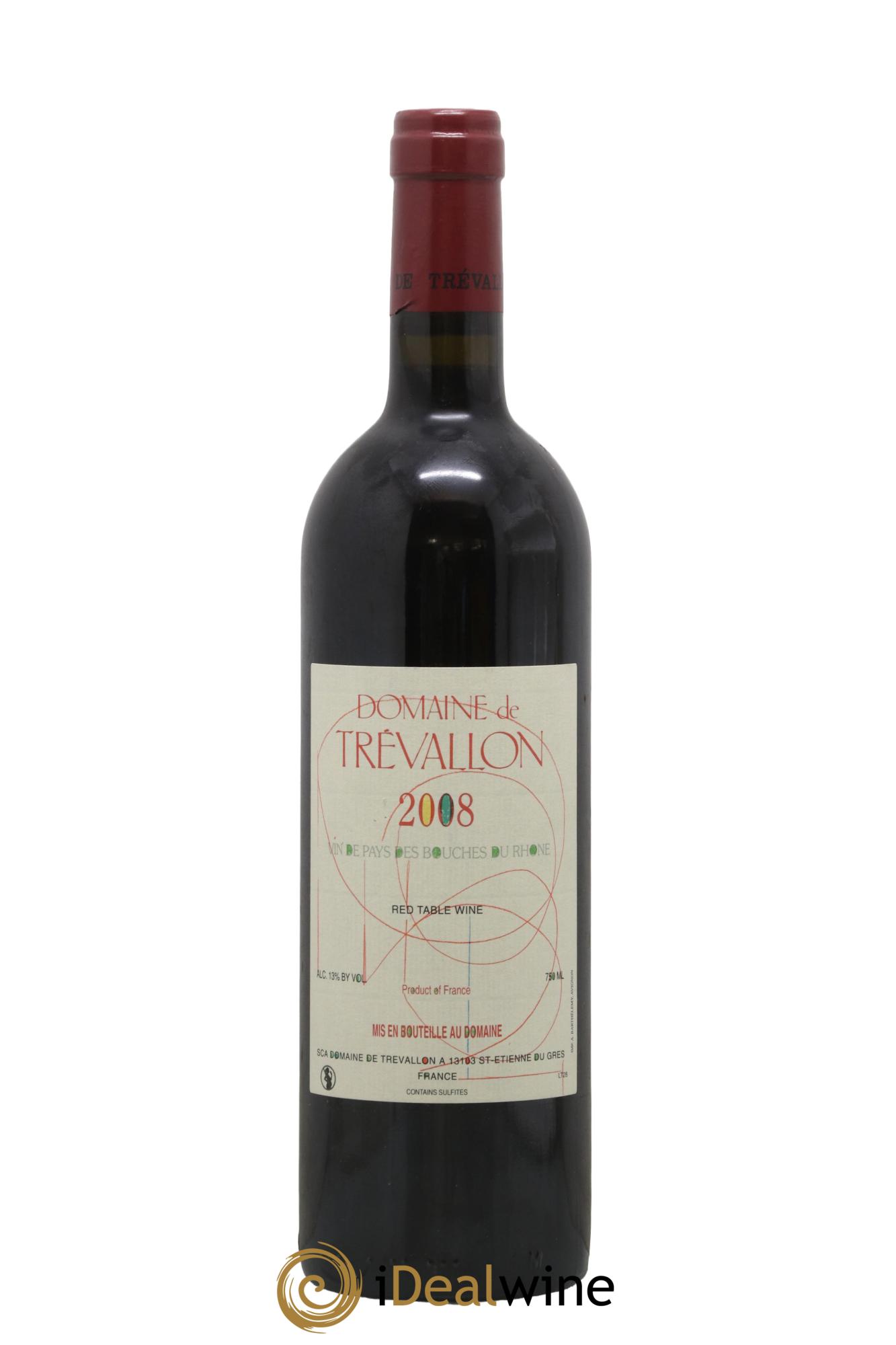 VDP Bouches du Rhône Trévallon (Domaine de) Eloi Dürrbach 2008 - Lot de 1 bouteille - 0