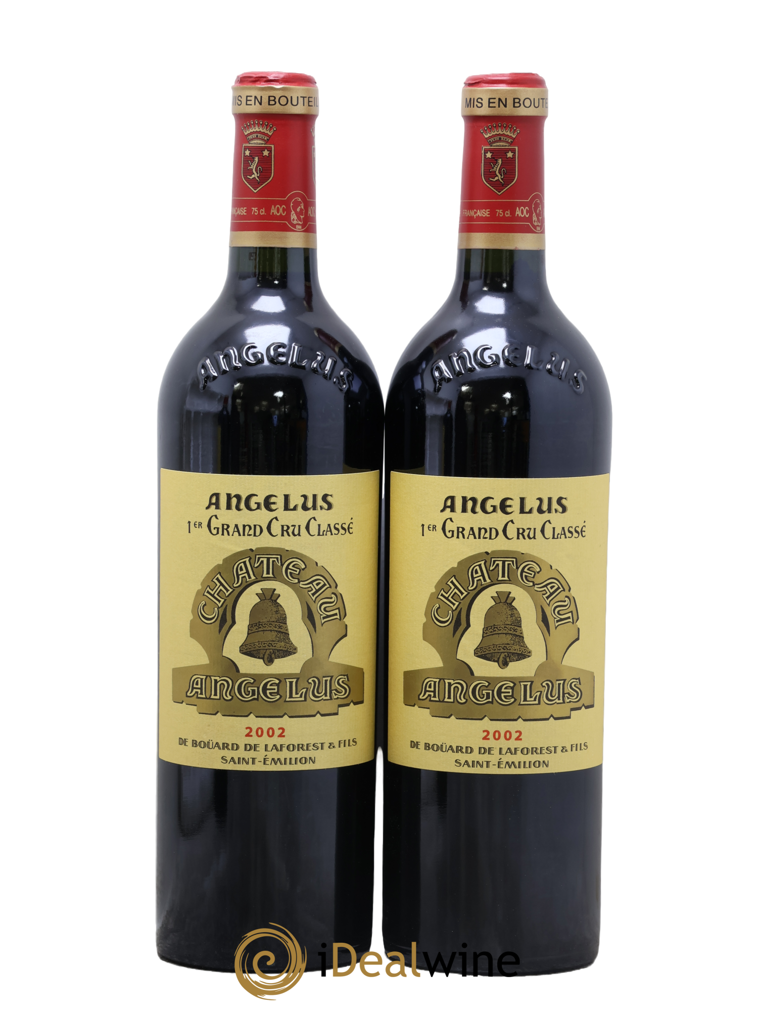 Château Angélus 1er Grand Cru Classé A 2002 - Lot de 2 bouteilles - 0