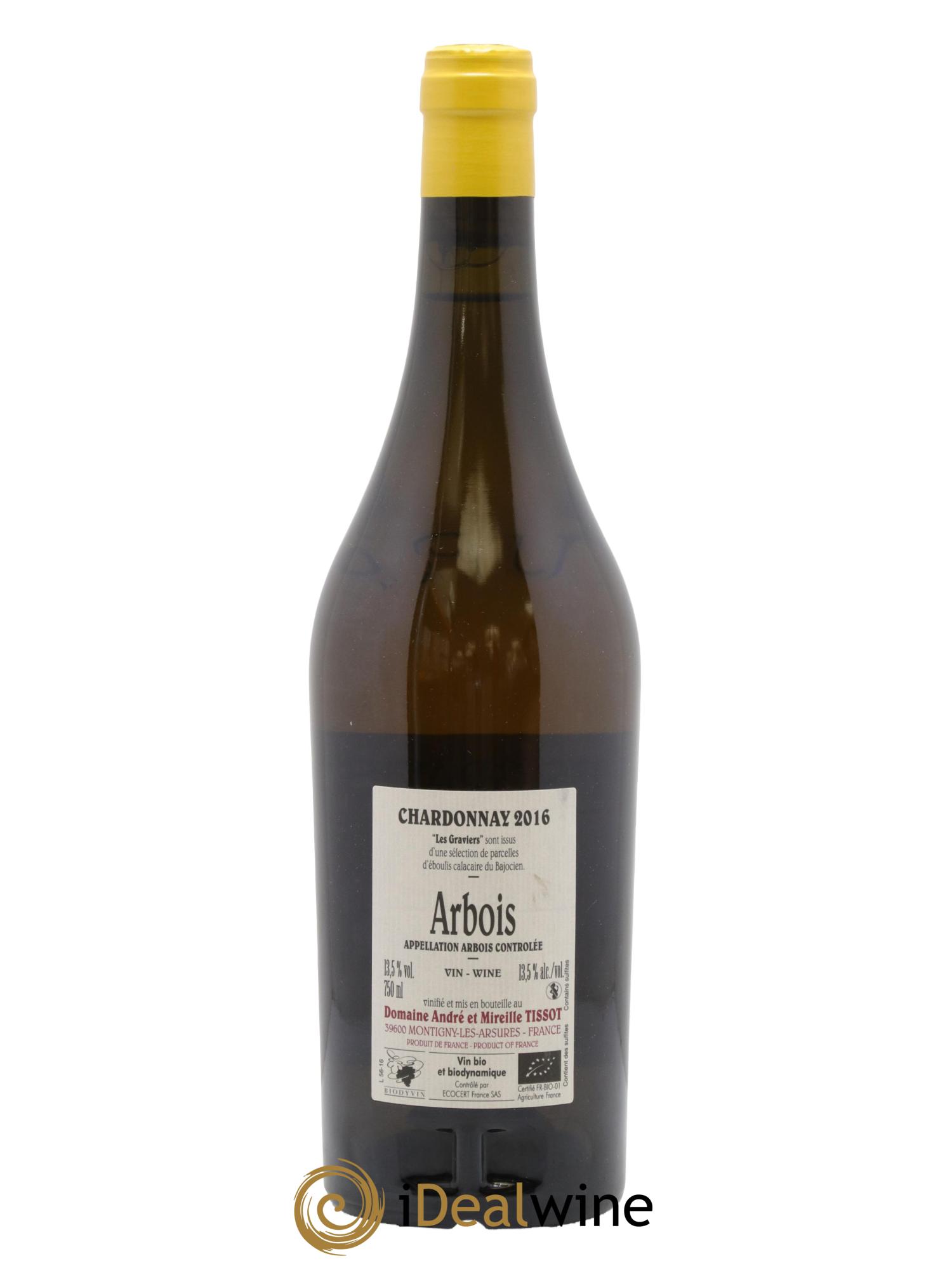 Arbois Chardonnay Les Graviers Bénédicte et Stéphane Tissot 2016 - Lot of 1 bottle - 1