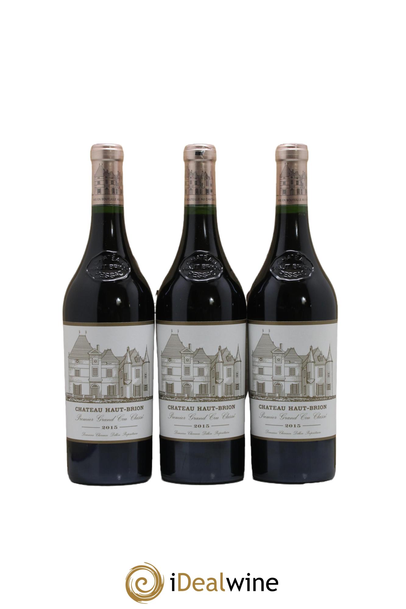 Château Haut Brion 1er Grand Cru Classé 2015 - Lot de 3 bouteilles - 0