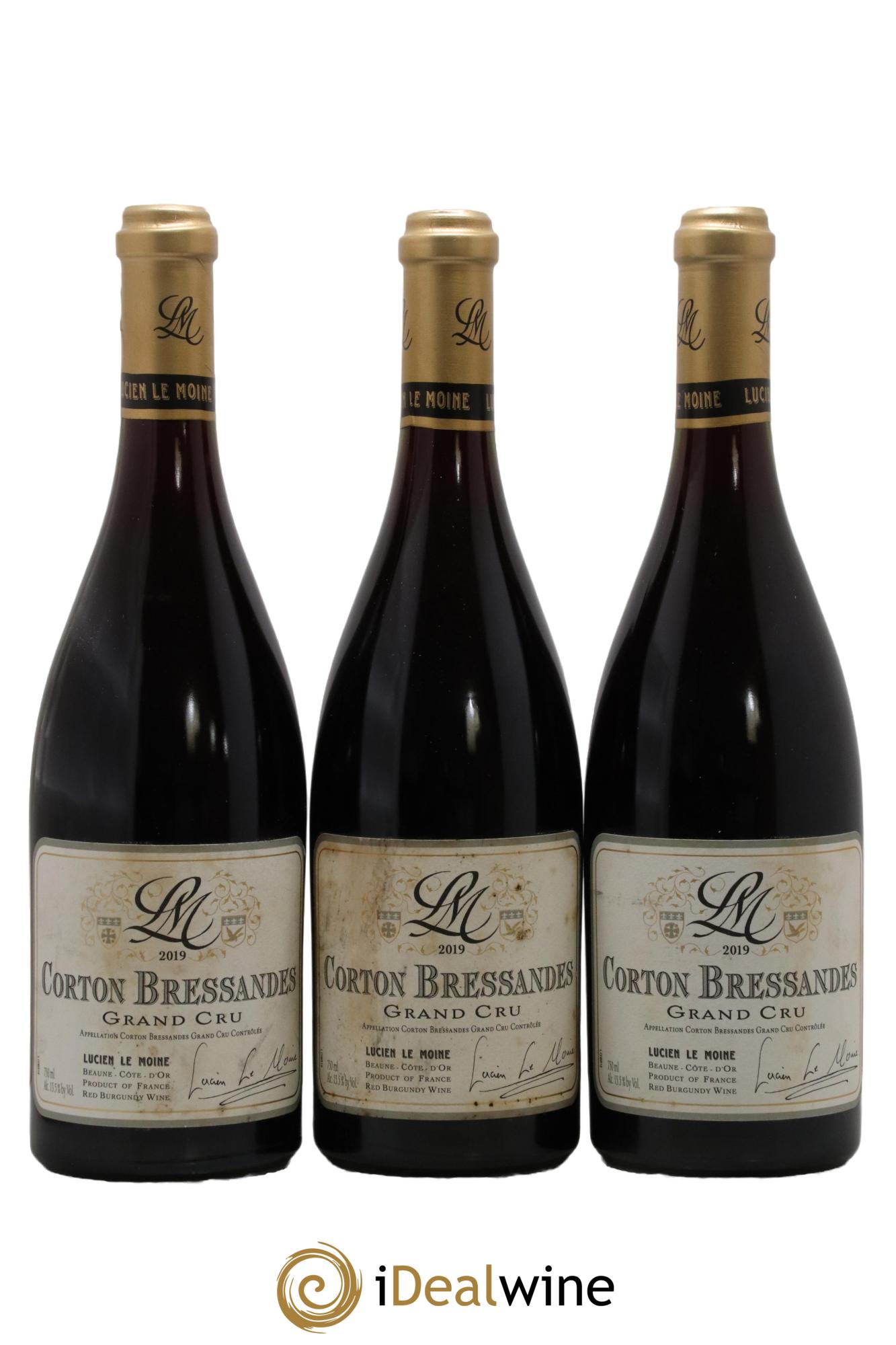 Corton Grand Cru Bressandes Lucien Le Moine 2019 - Lotto di 3 bottiglie - 0
