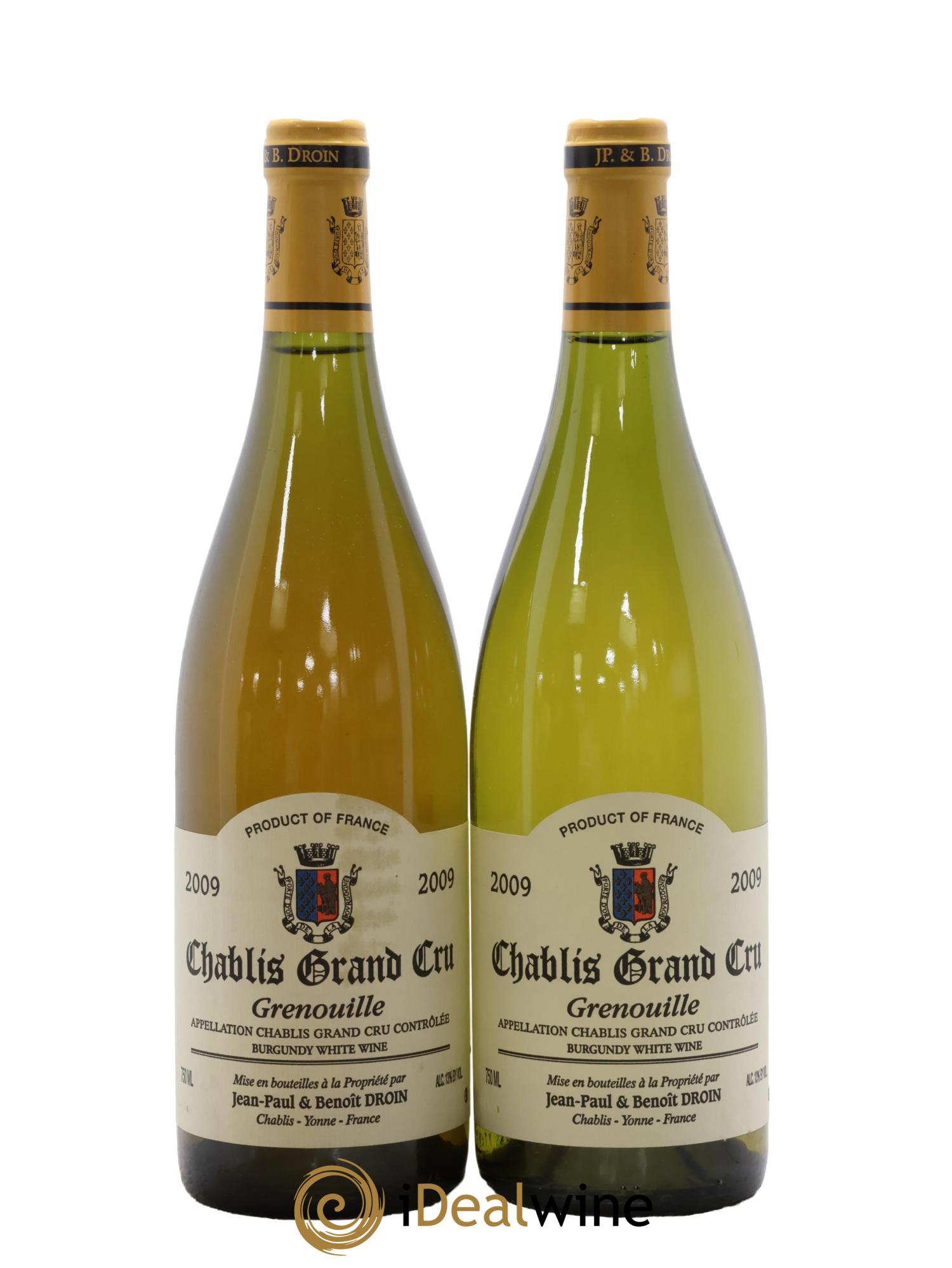 Chablis Grand Cru Grenouilles Jean-Paul & Benoît Droin (Domaine) 2009 - Lot de 2 bouteilles - 0
