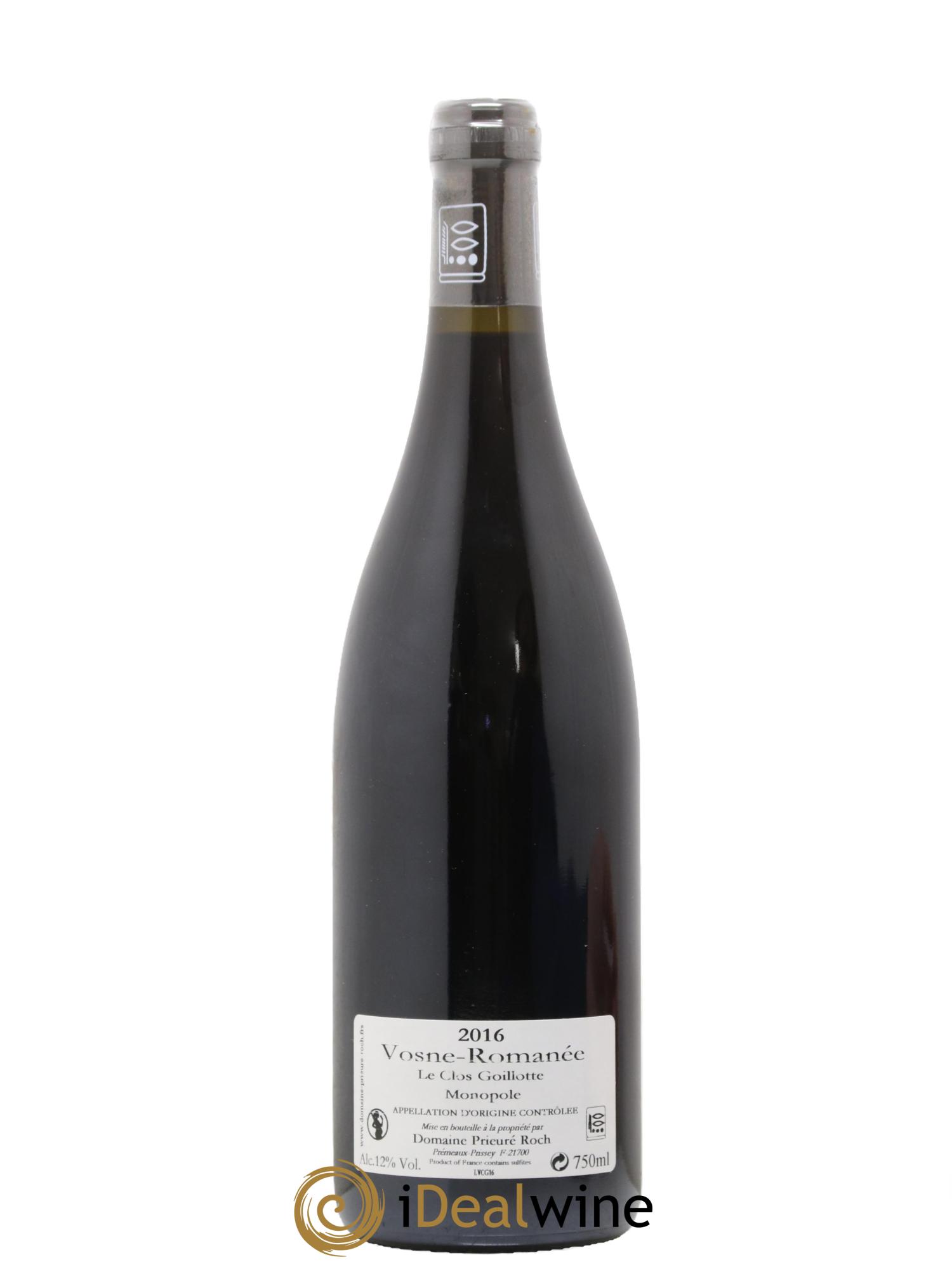 Vosne-Romanée Le Clos Goillotte Prieuré Roch 2016 - Lot of 1 bottle - 1
