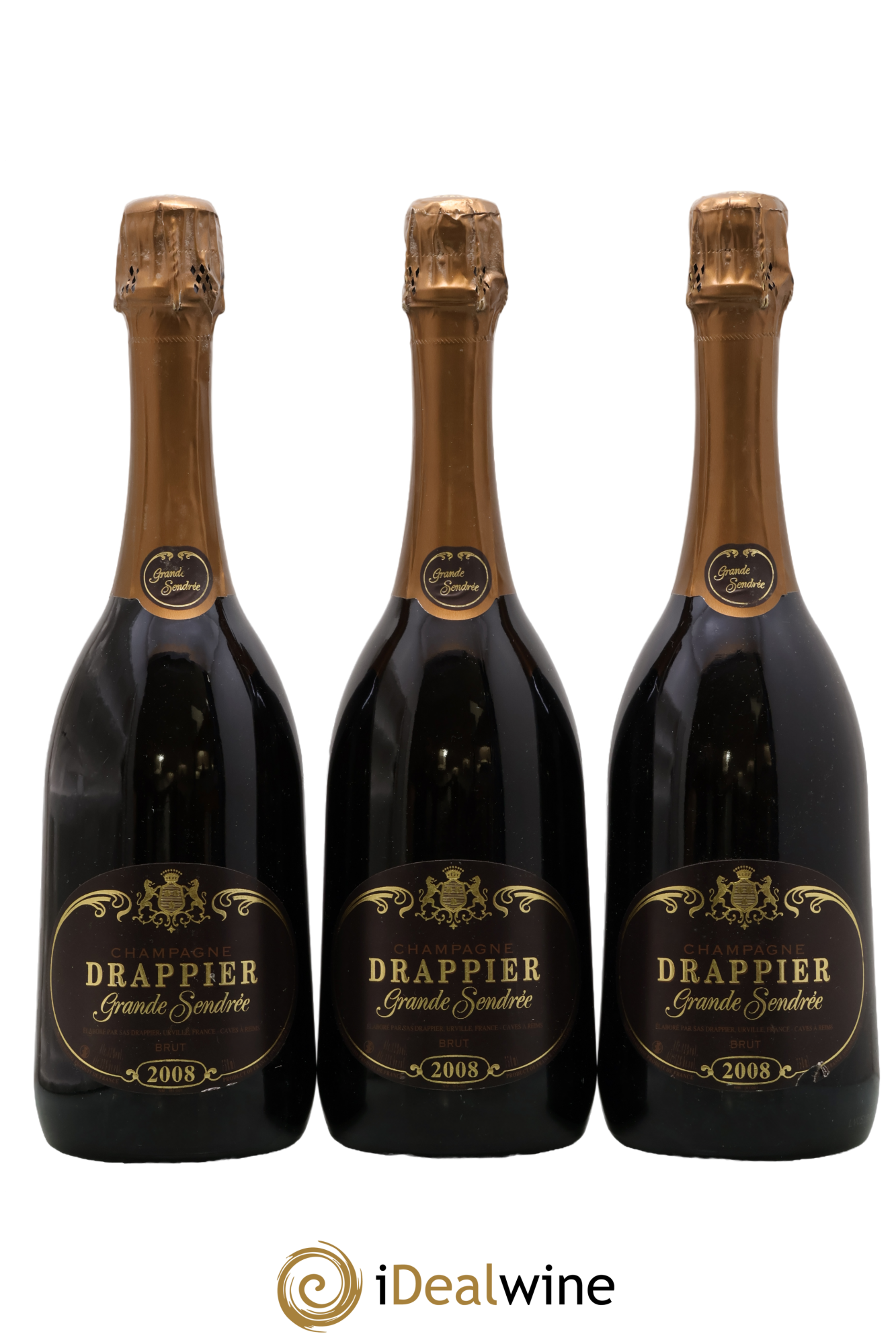Grande Sendrée Drappier 2008 - Lot of 3 bottles - 0