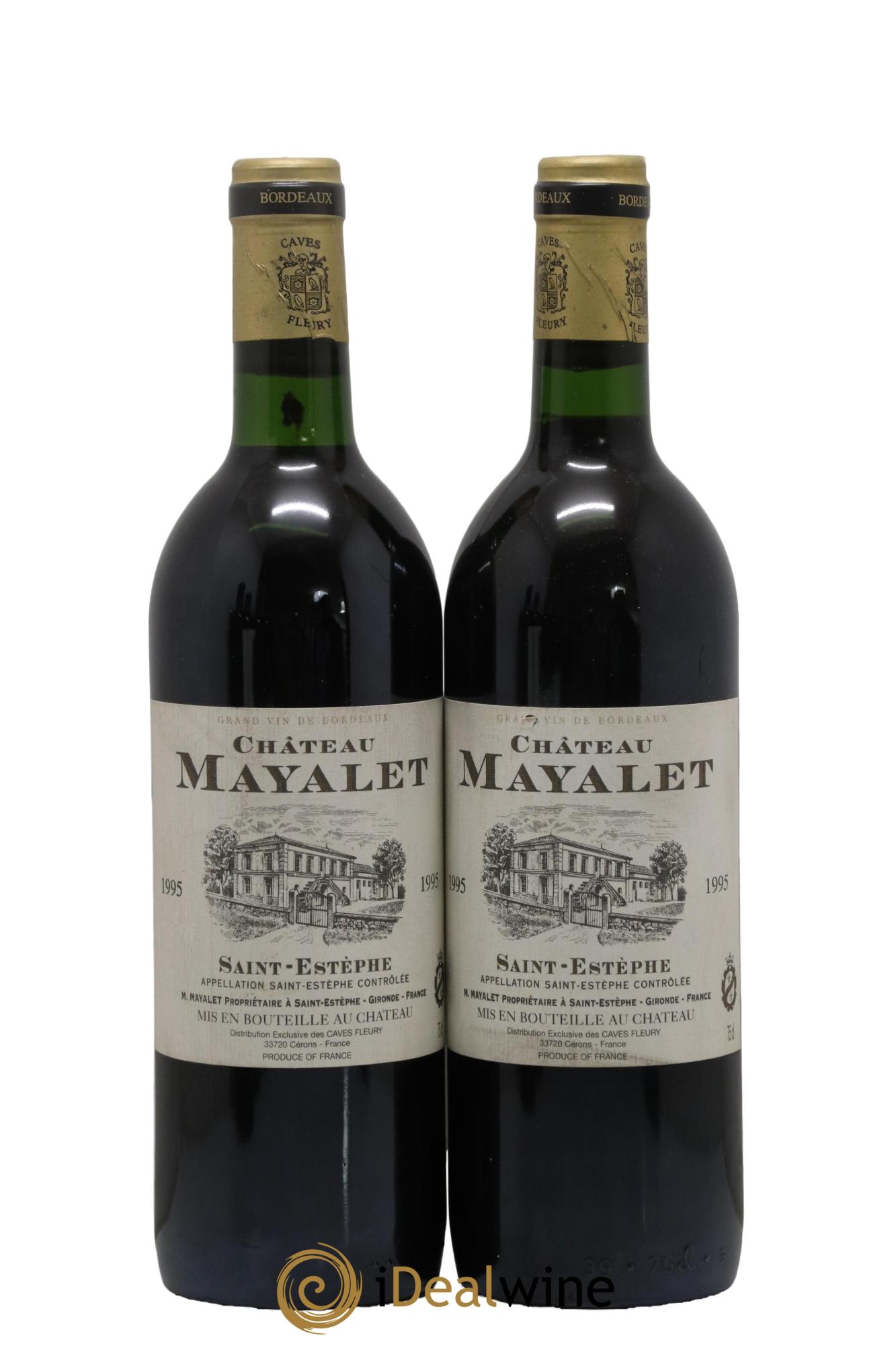 Saint-Estèphe Château Mayalet 1995 - Lot de 2 bouteilles - 0