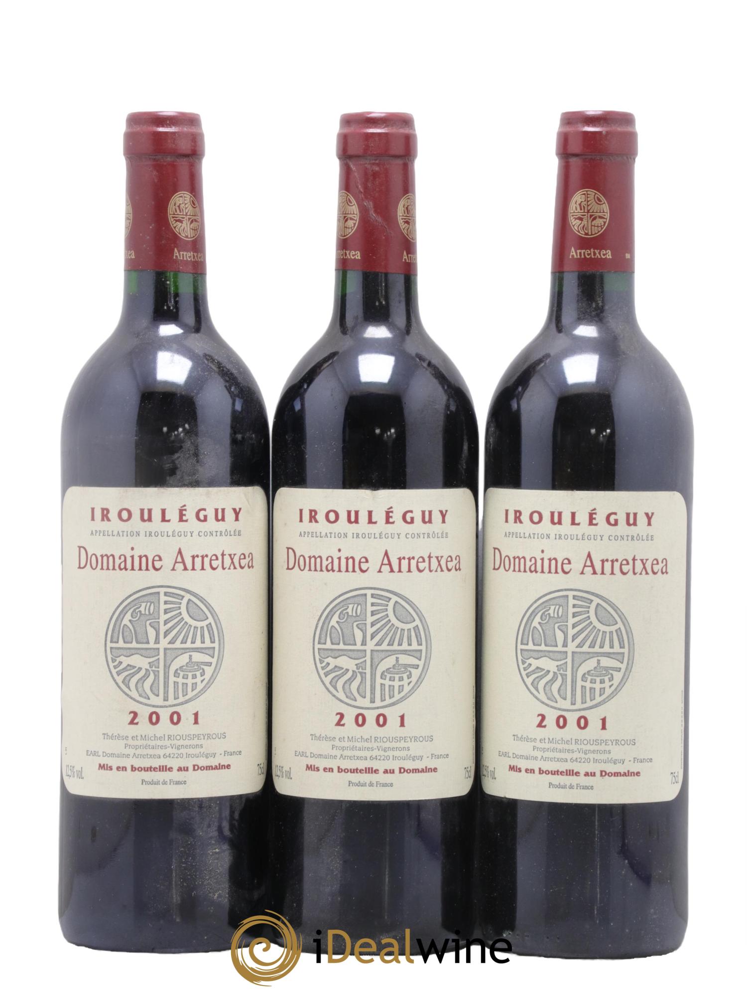 Irouléguy Tradition Arretxea (Domaine) 2001 - Lot de 3 bouteilles - 0