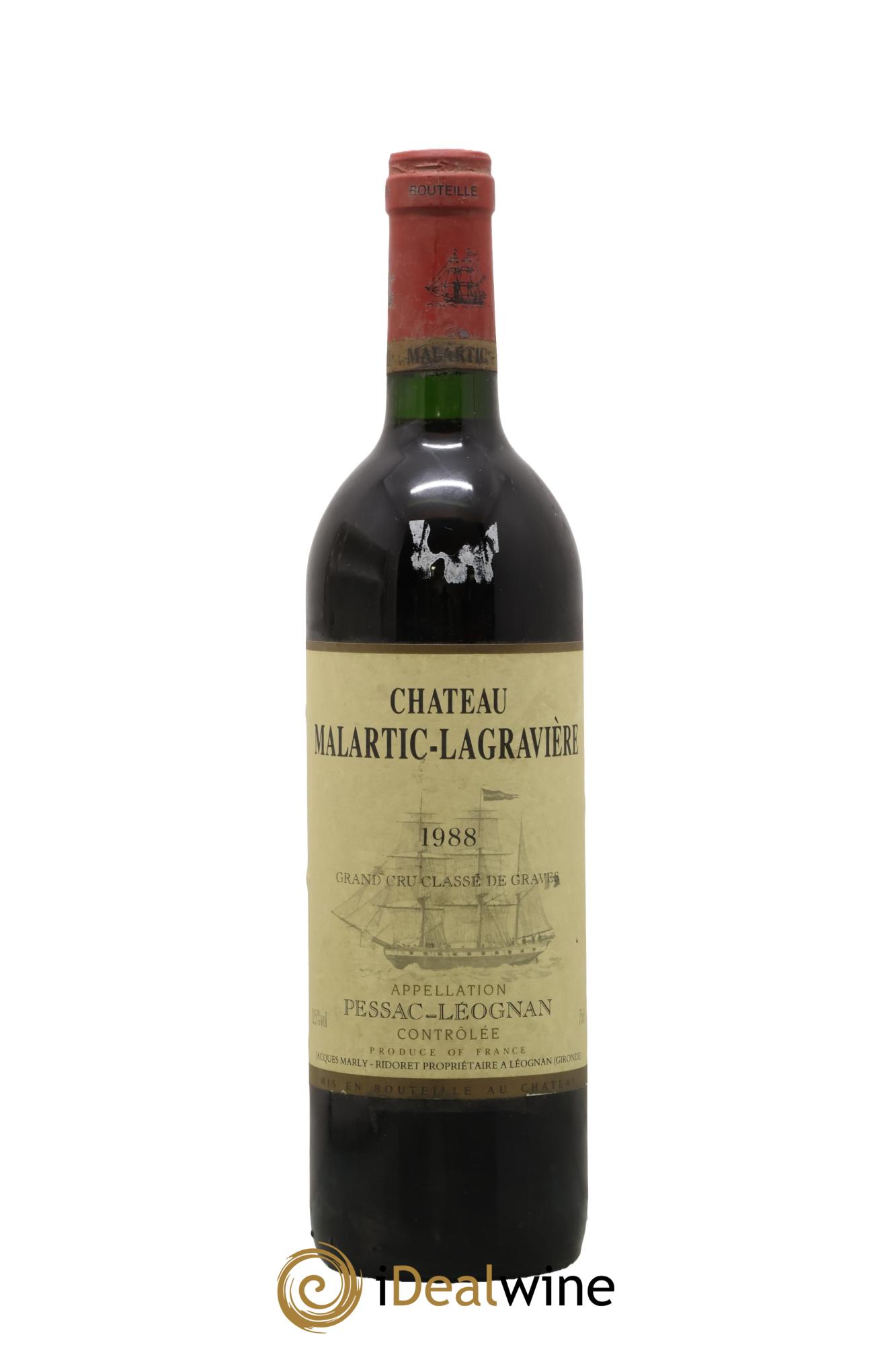 Château Malartic-Lagravière Cru Classé de Graves 1988 - Lot de 1 bouteille - 0