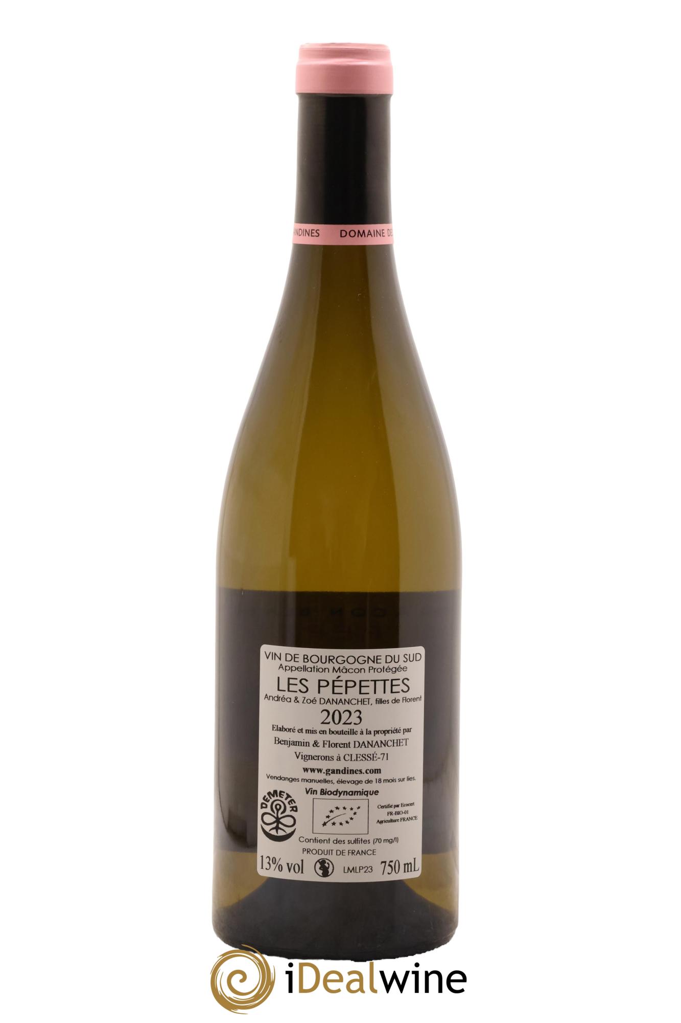 Mâcon Les Pepettes Domaine Des Gandines 2023 - Lot de 1 bouteille - 1