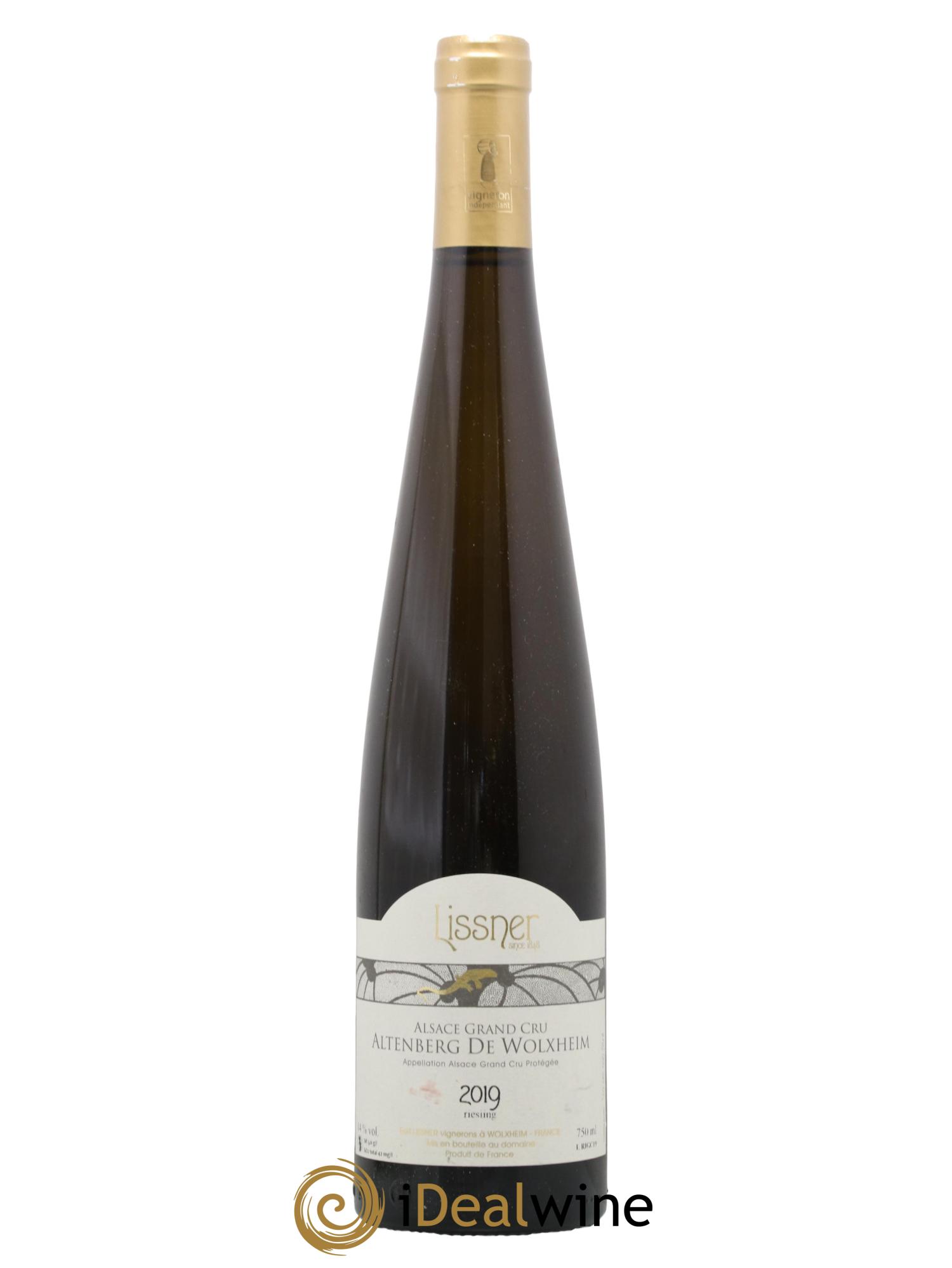 Alsace Riesling Grand Cru Altenberg De Wolxheim Domaine Clement Lissner 2019 - Lot de 1 bouteille - 0