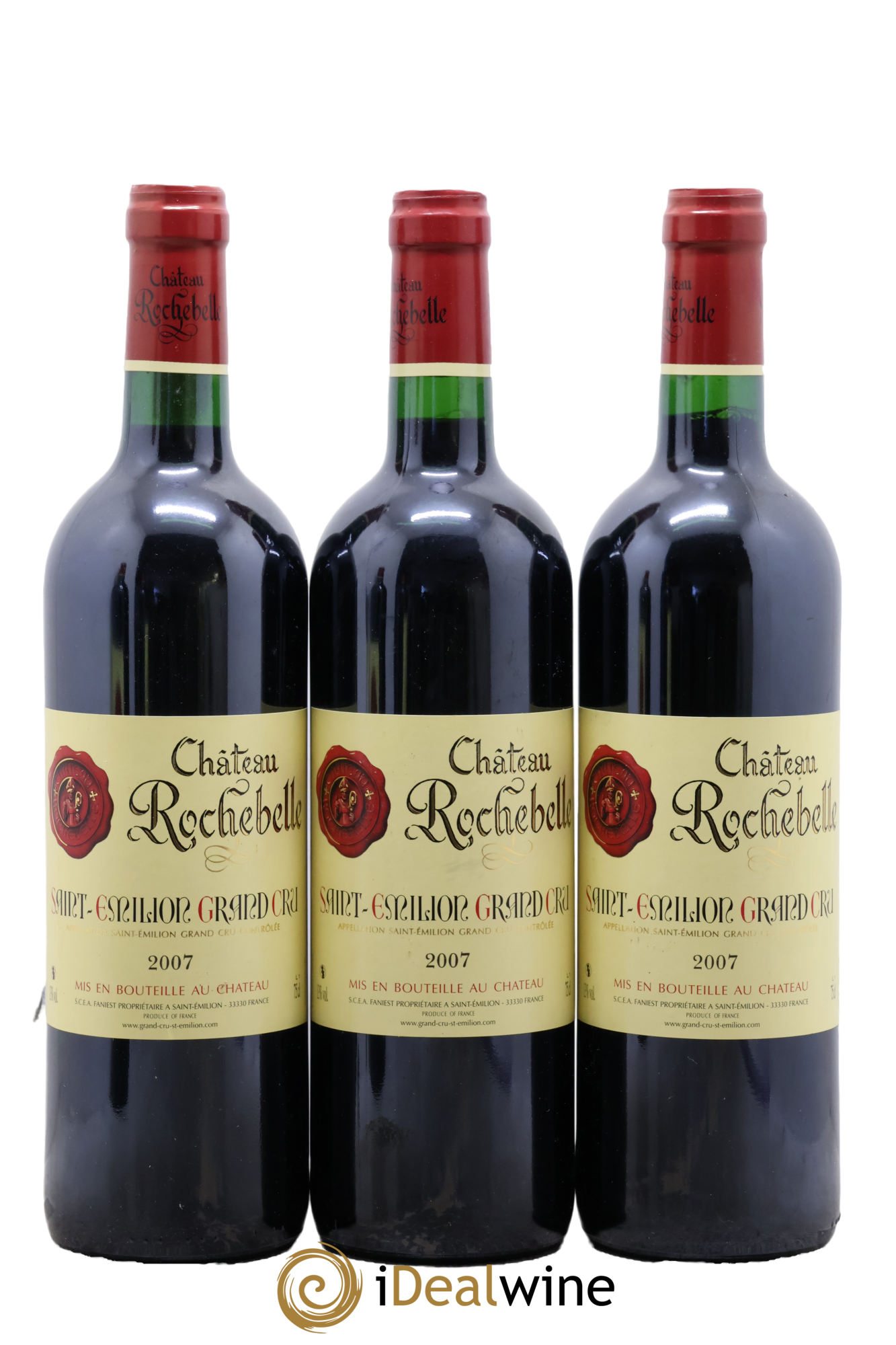 Château Rochebelle Grand Cru Classé 2007 - Lotto di 3 bottiglie - 0
