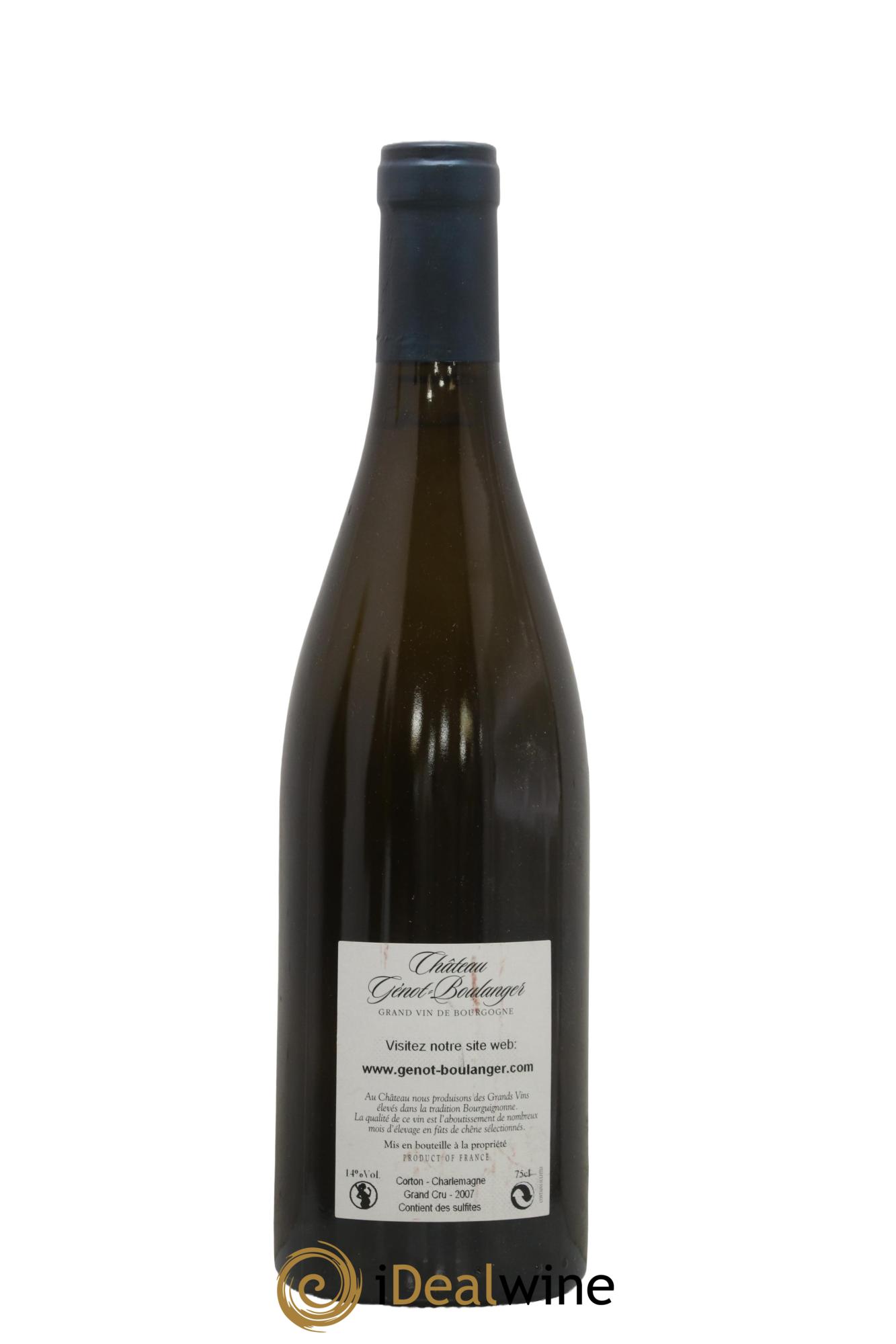 Corton-Charlemagne  Grand Cru Génot-Boulanger (Domaine) 2007 - Lotto di 1 bottiglia - 1