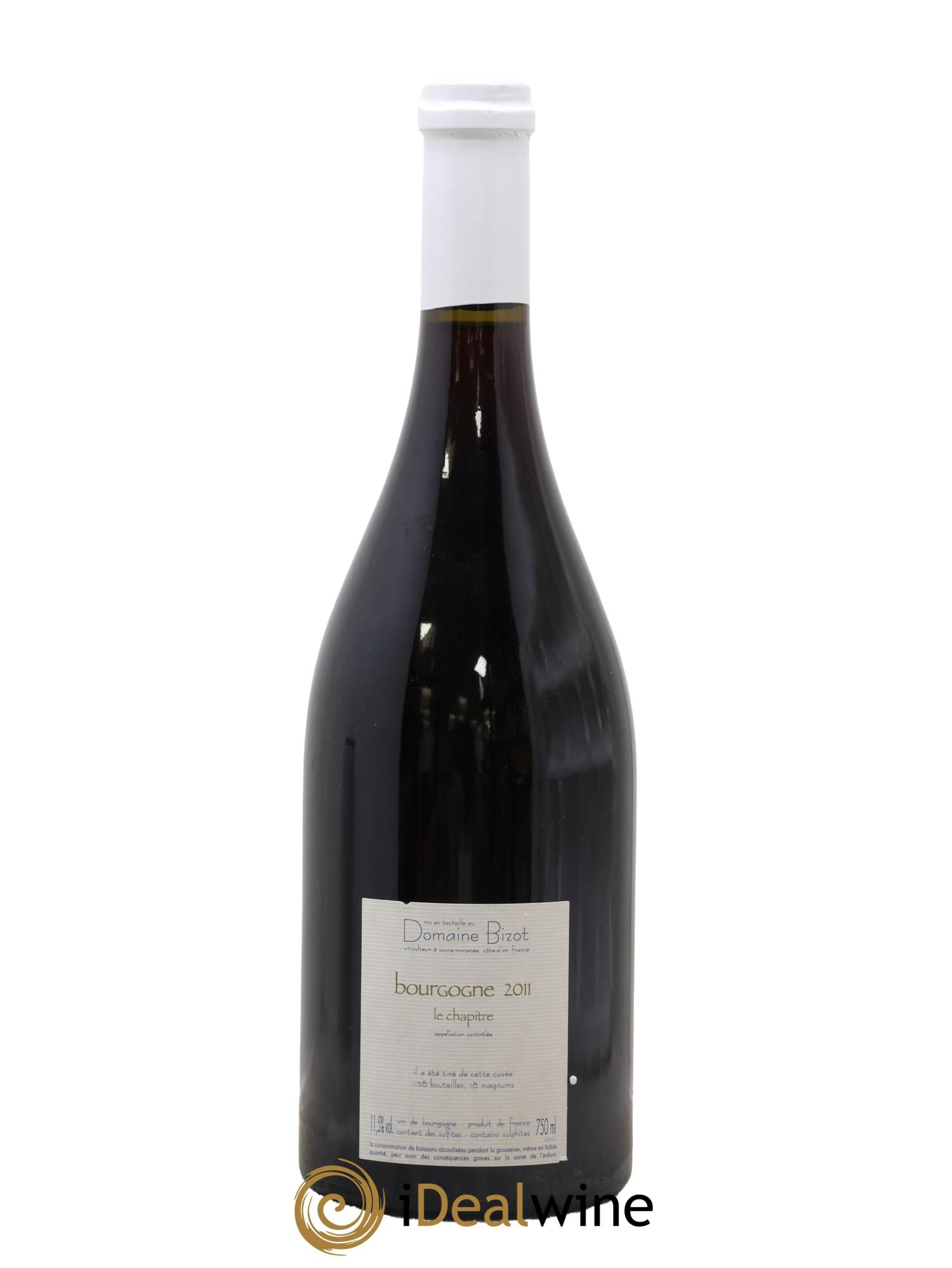 Bourgogne Le Chapitre Bizot (Domaine) 2011 - Lot of 1 bottle - 1