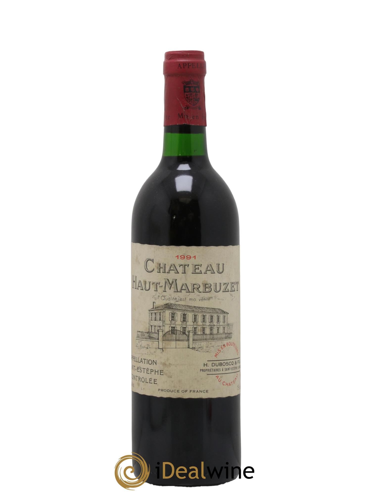 Château Haut Marbuzet 1991 - Lot de 1 bouteille - 0