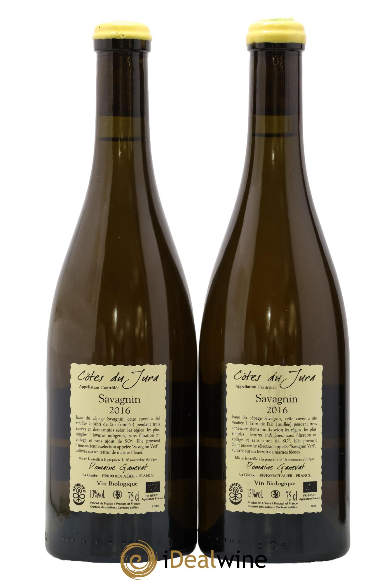 Côtes du Jura Les Chalasses Marnes Bleues Jean-François Ganevat (Domaine) 2016 - Lotto di 2 bottiglie - 1