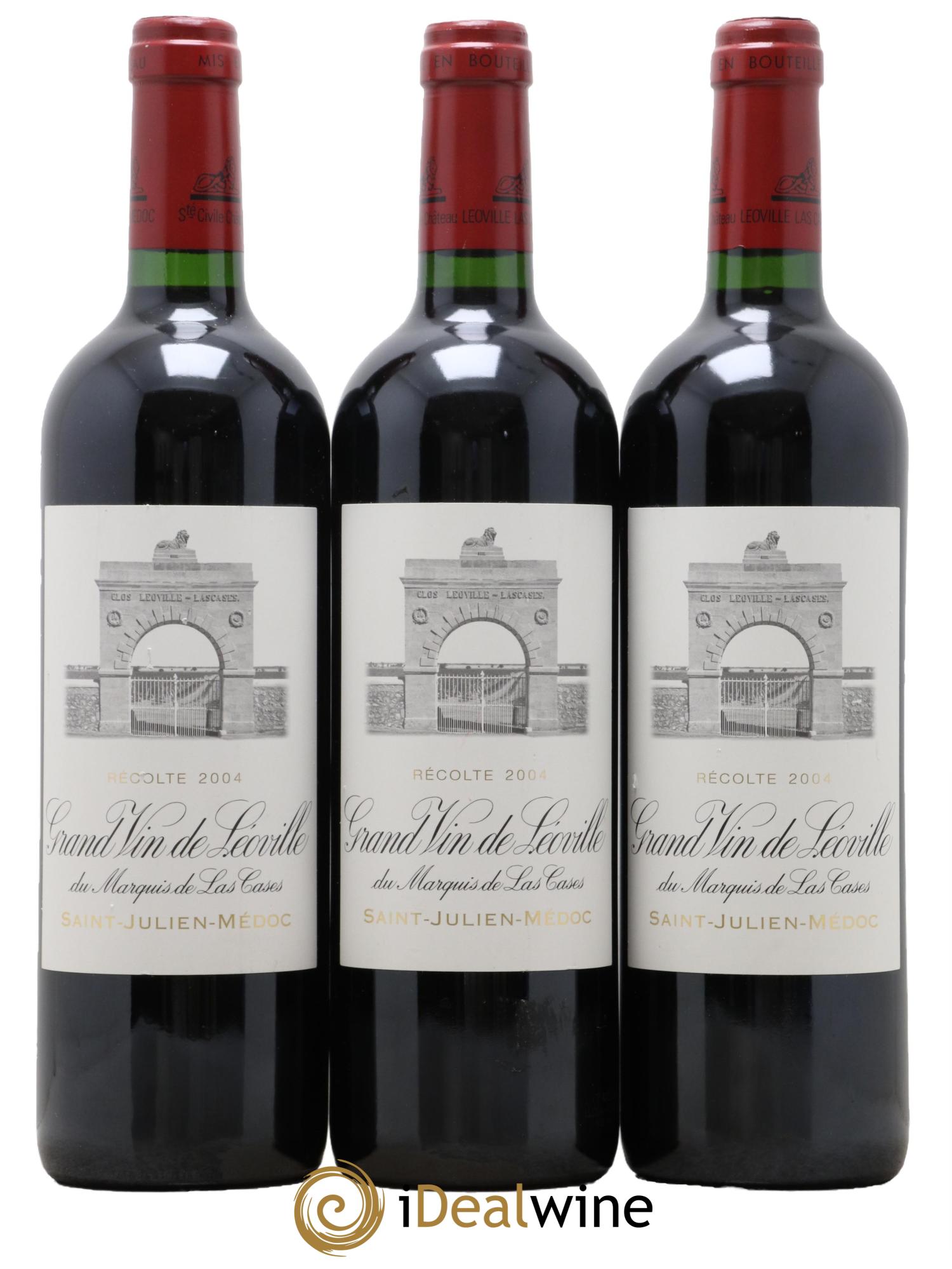 Château Léoville Las Cases 2ème Grand Cru Classé 2004 - Lot de 3 bouteilles - 0