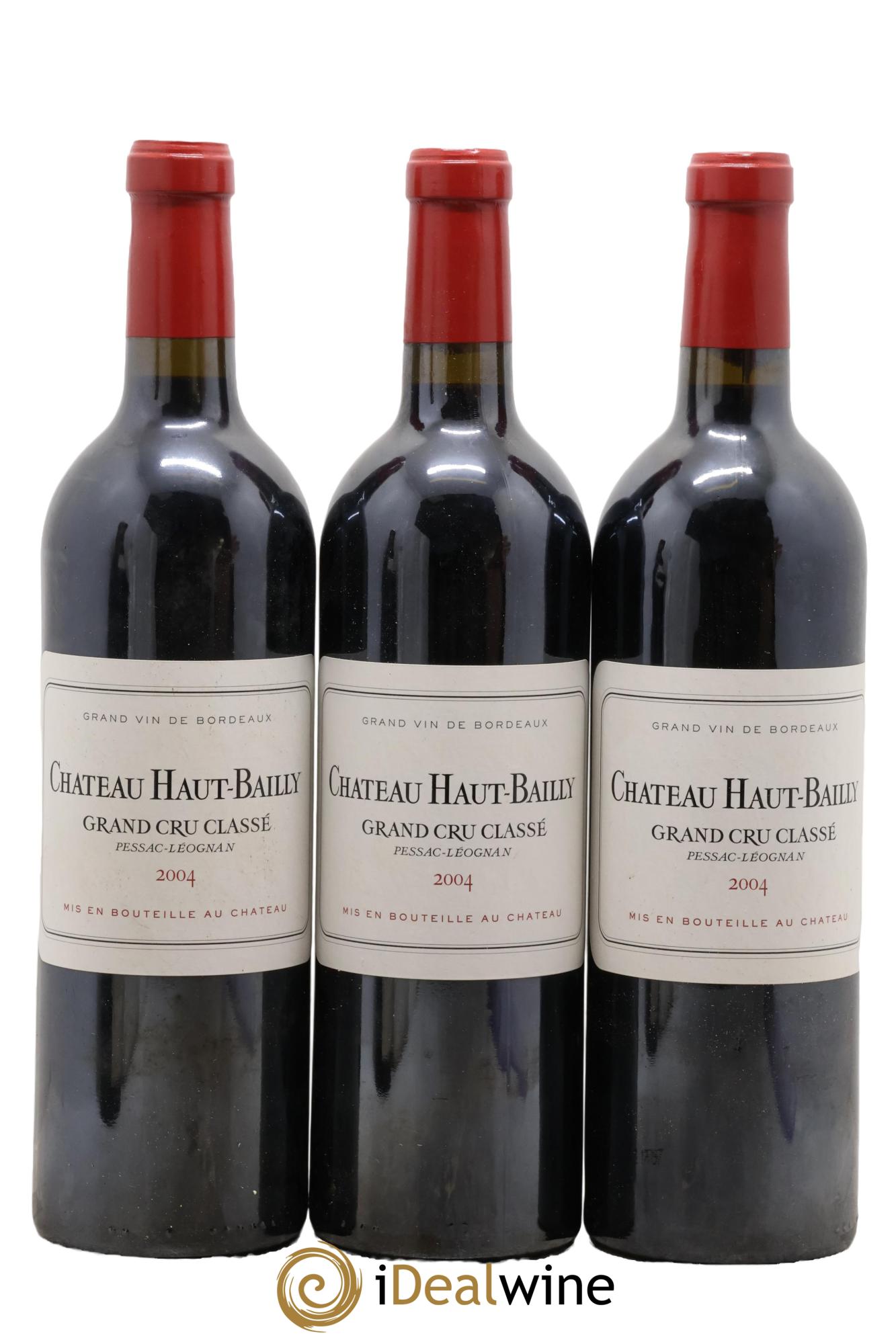 Château Haut-Bailly Cru Classé de Graves 2004 - Lot of 3 bottles - 0