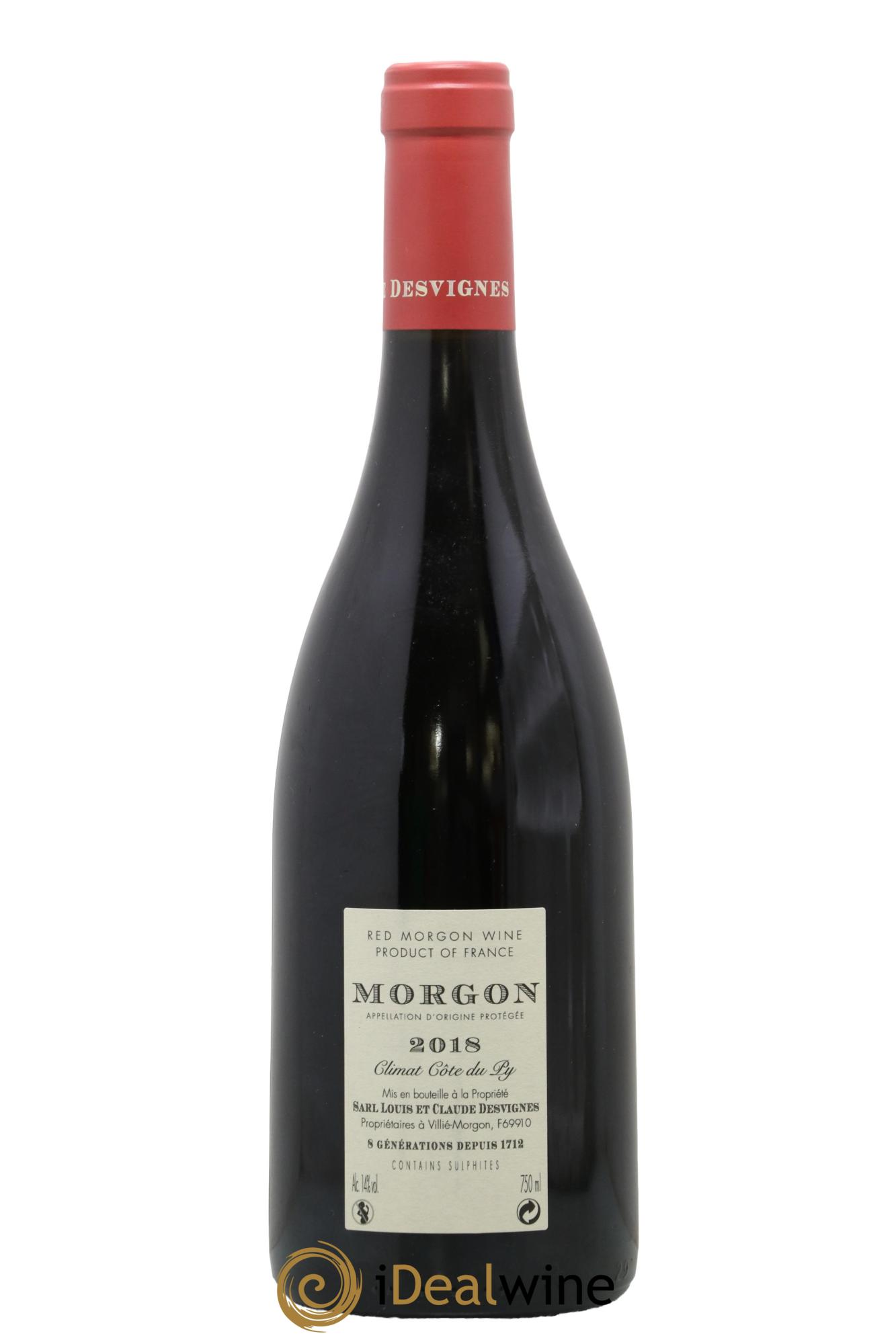 Morgon Côte du Py Louis-Claude Desvignes 2018 - Lot de 1 bouteille - 1