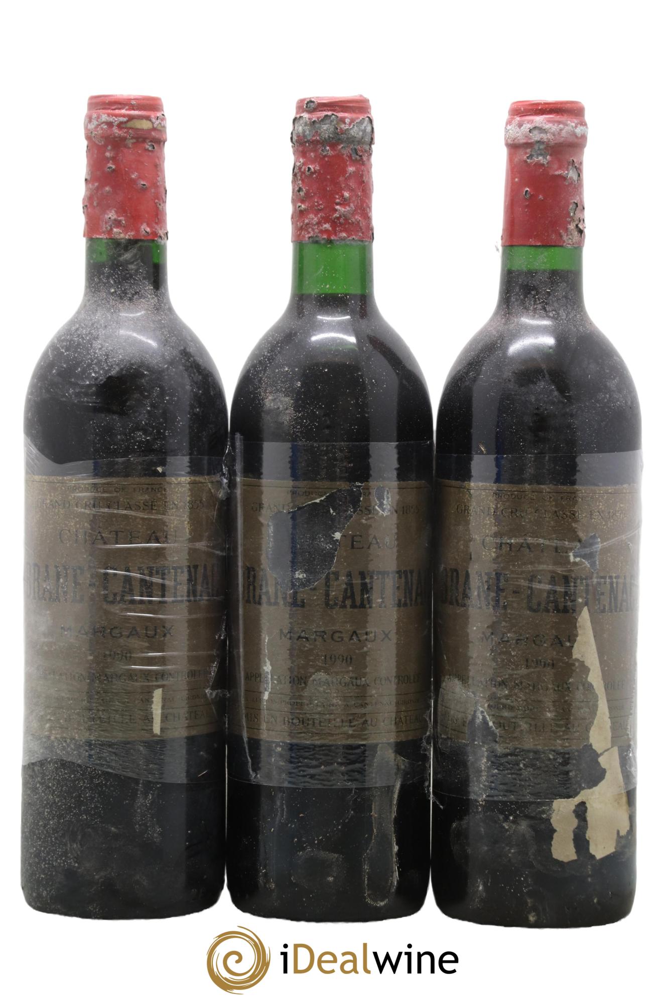 Château Brane Cantenac 2ème Grand Cru Classé  1990 - Lot de 3 bouteilles - 0